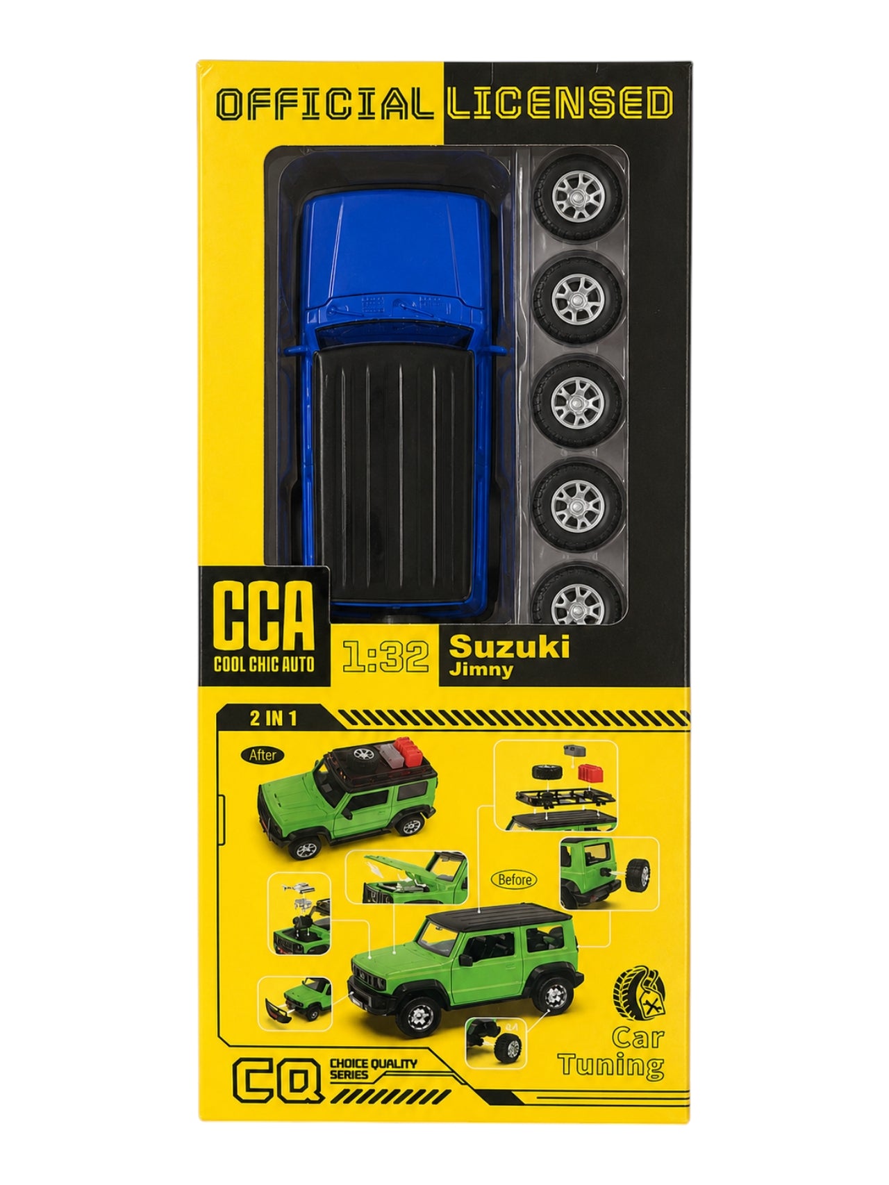 CCA Suzuki Jimny (Red/Black) 2 In 1 Diecast Model Imported 1:32 Scale Car Tuning