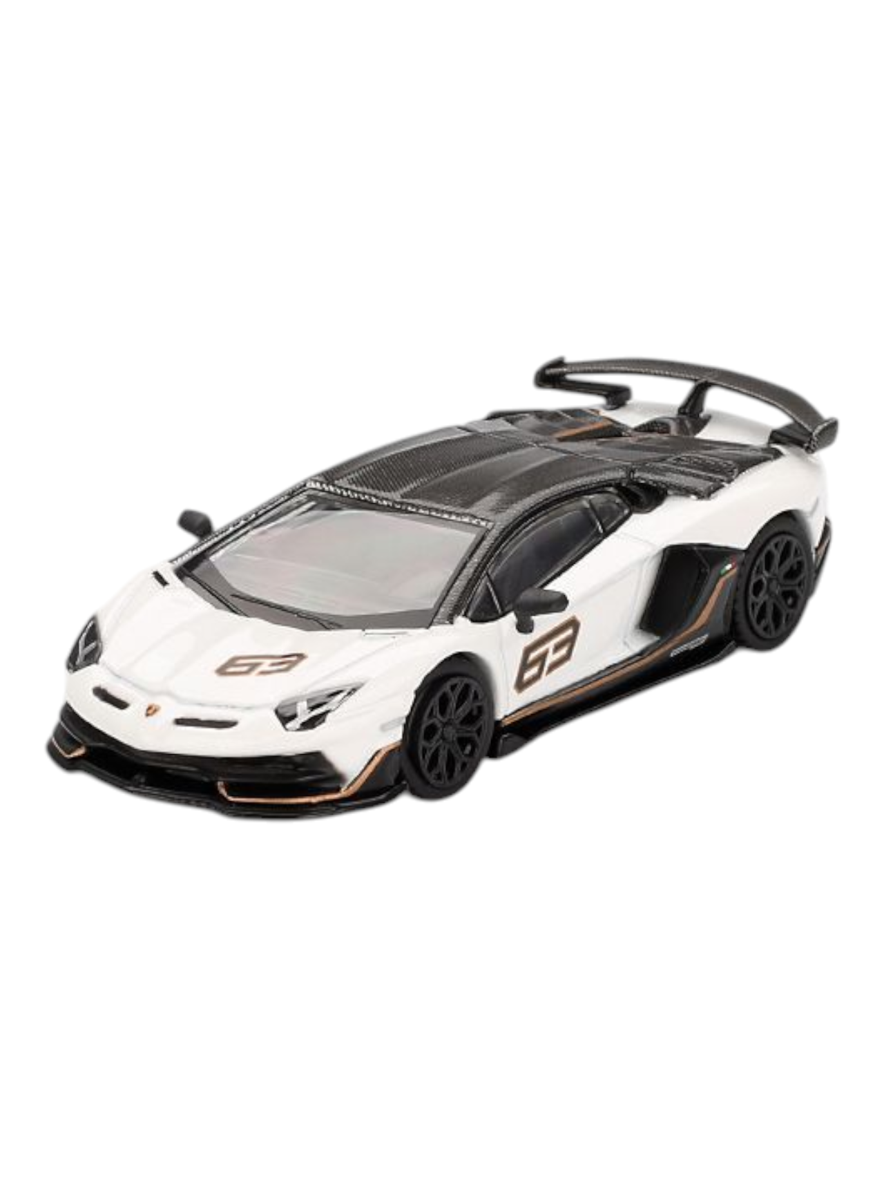 Mini GT Lamborghini Aventador SVJ 63 (Bianco Asopo) 1:64 Scale