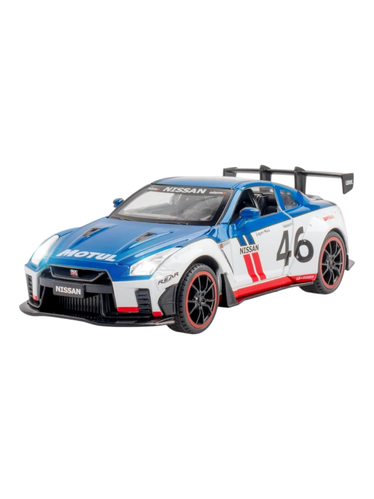 XQT Nissan GT-R R35 Alloy Car Simulation Die-Cast Model 1:22 Scale