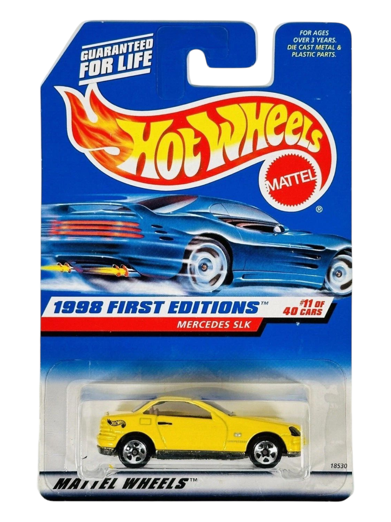 HotWheels 1998 First Editions Mercedes SLK Imported Mainline 1:64 Scale