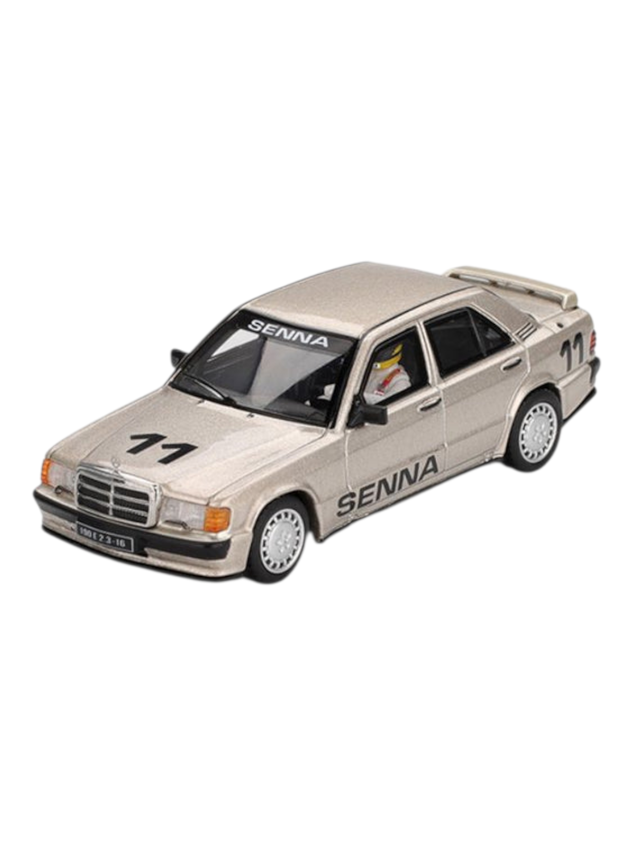 Mini GT Mercedes-Benz 190 E 2.3-16 # 11 Ayrton Senna Imported 1:64 Scale (code-1076)