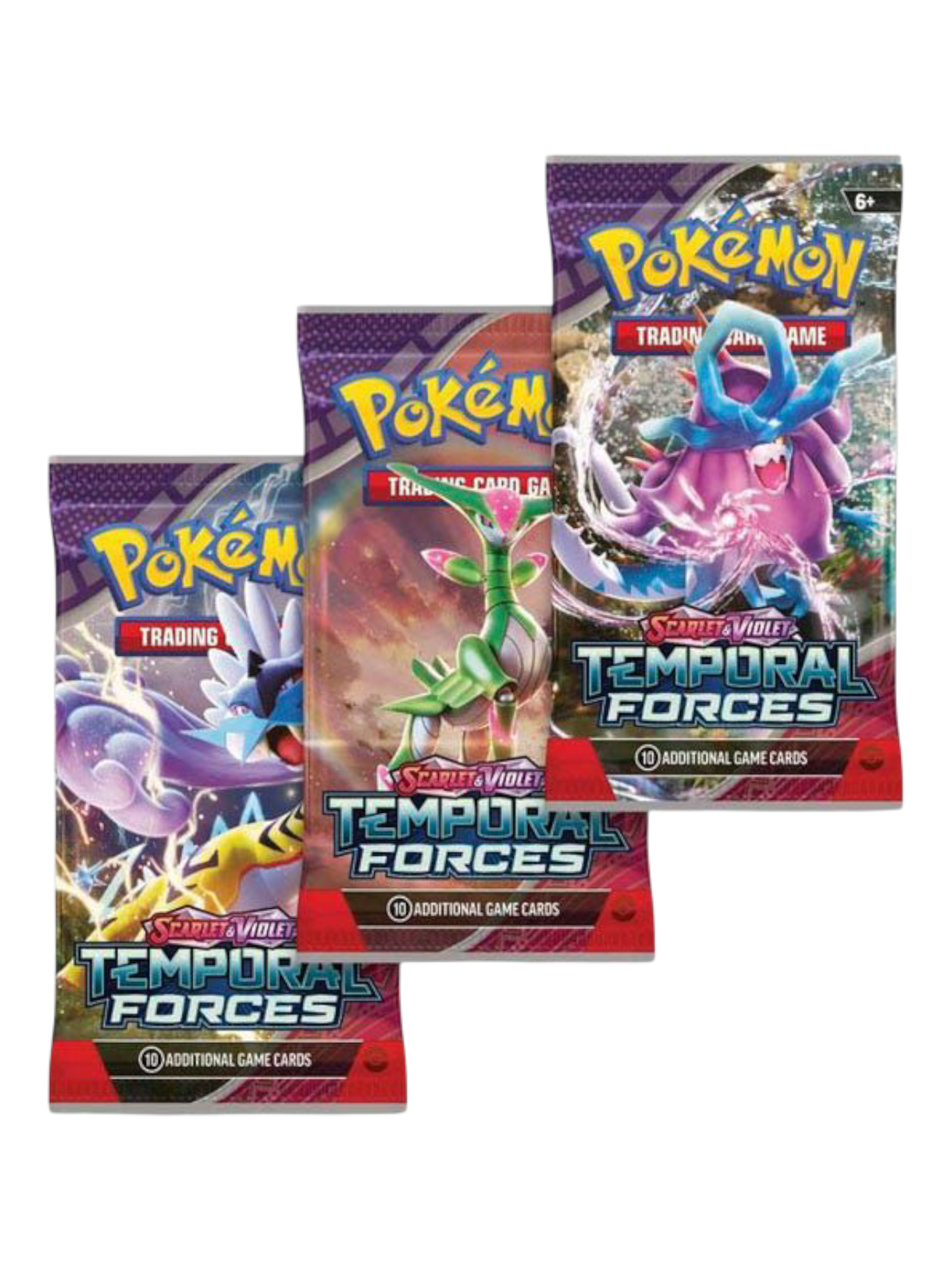 Pokemon Scarlet and Violet Temporal Forces 3 Pack Blister (English)