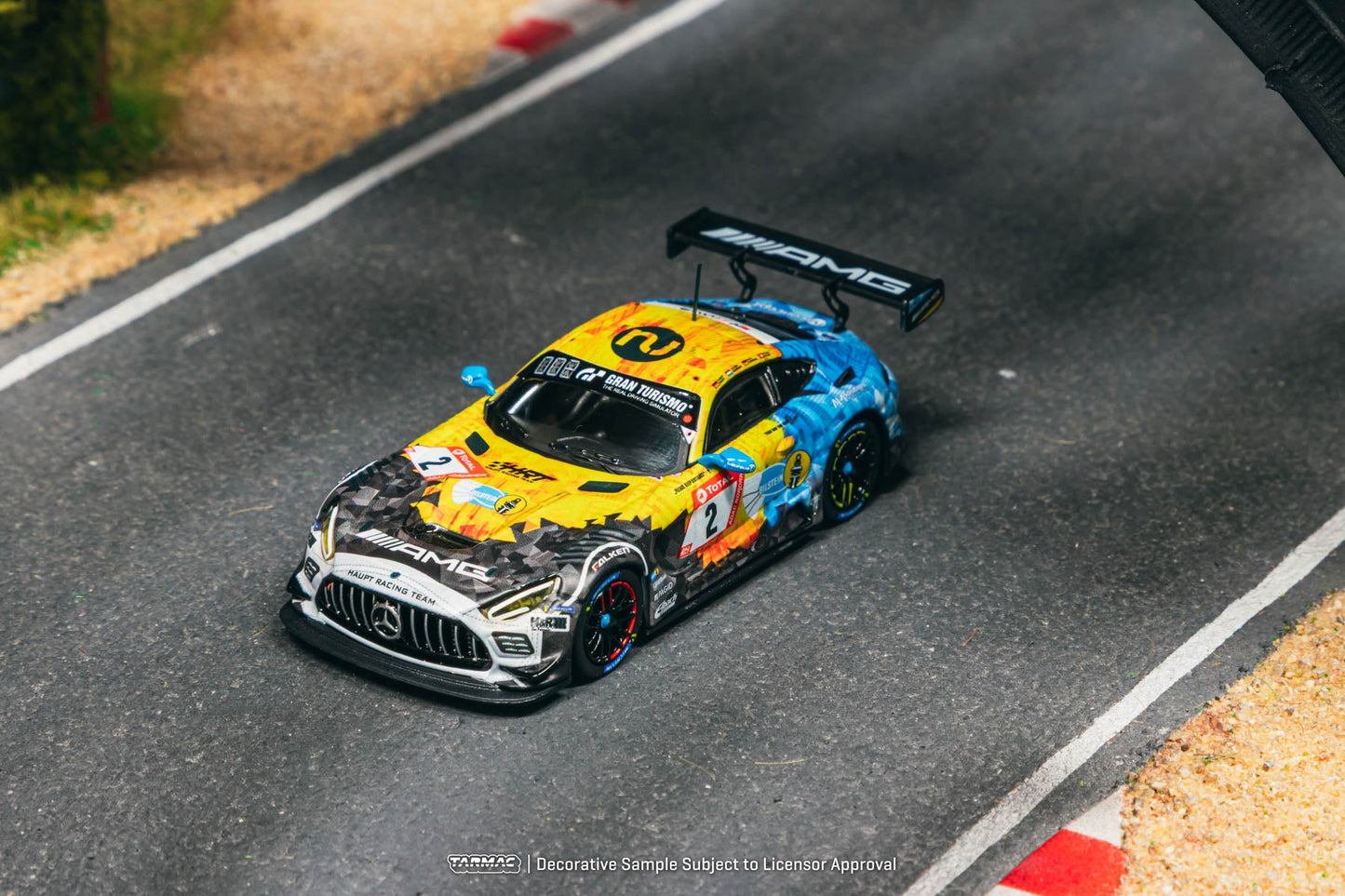Tarmac Works Mercedes-AMG GT3 Nurburgring 24H 2020 Y.Buurman/P.Ellis/H.Haupt 1:64 Scale (With Acrylic Case)