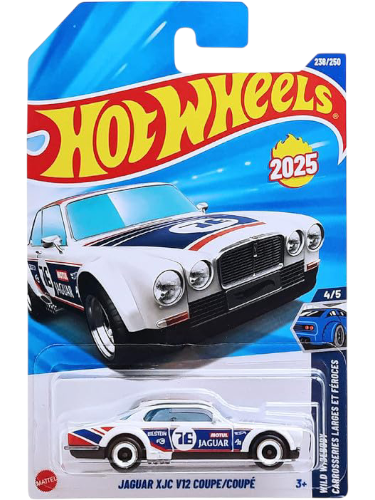 Hotwheels Jaguar XJC V12 Coupe/Coupe Imported Mainline 1:64 Scale HYW54-N7C5