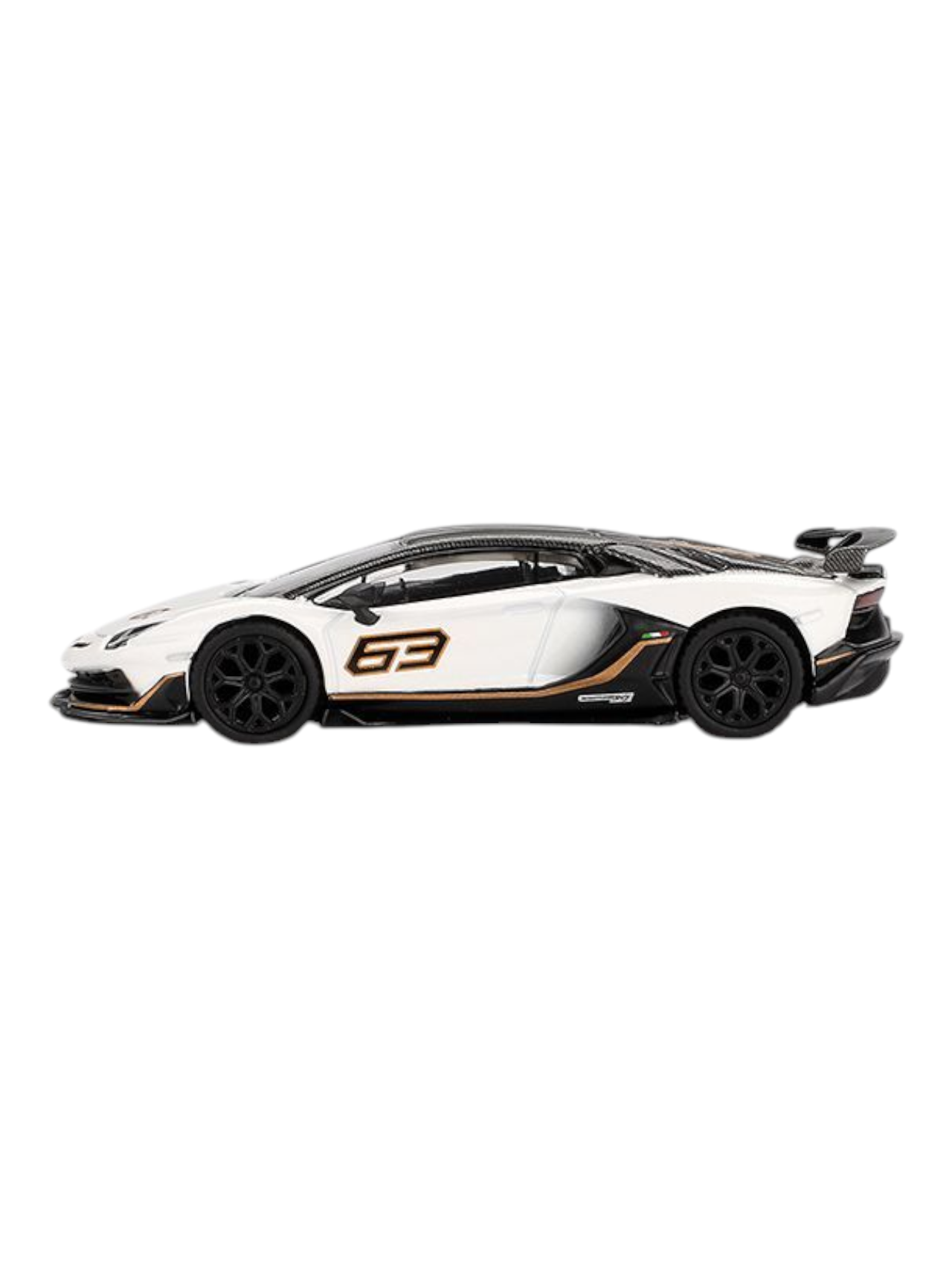 Mini GT Lamborghini Aventador SVJ 63 (Bianco Asopo) 1:64 Scale
