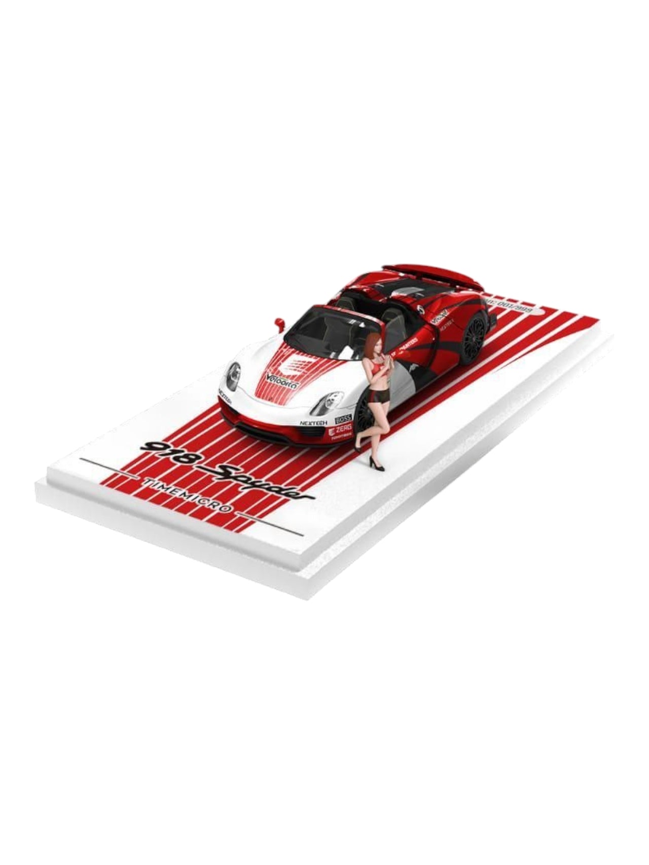Time Micro Porsche 918 Spyder 1:64 Scale (With Acrylic Case and Action Figure)