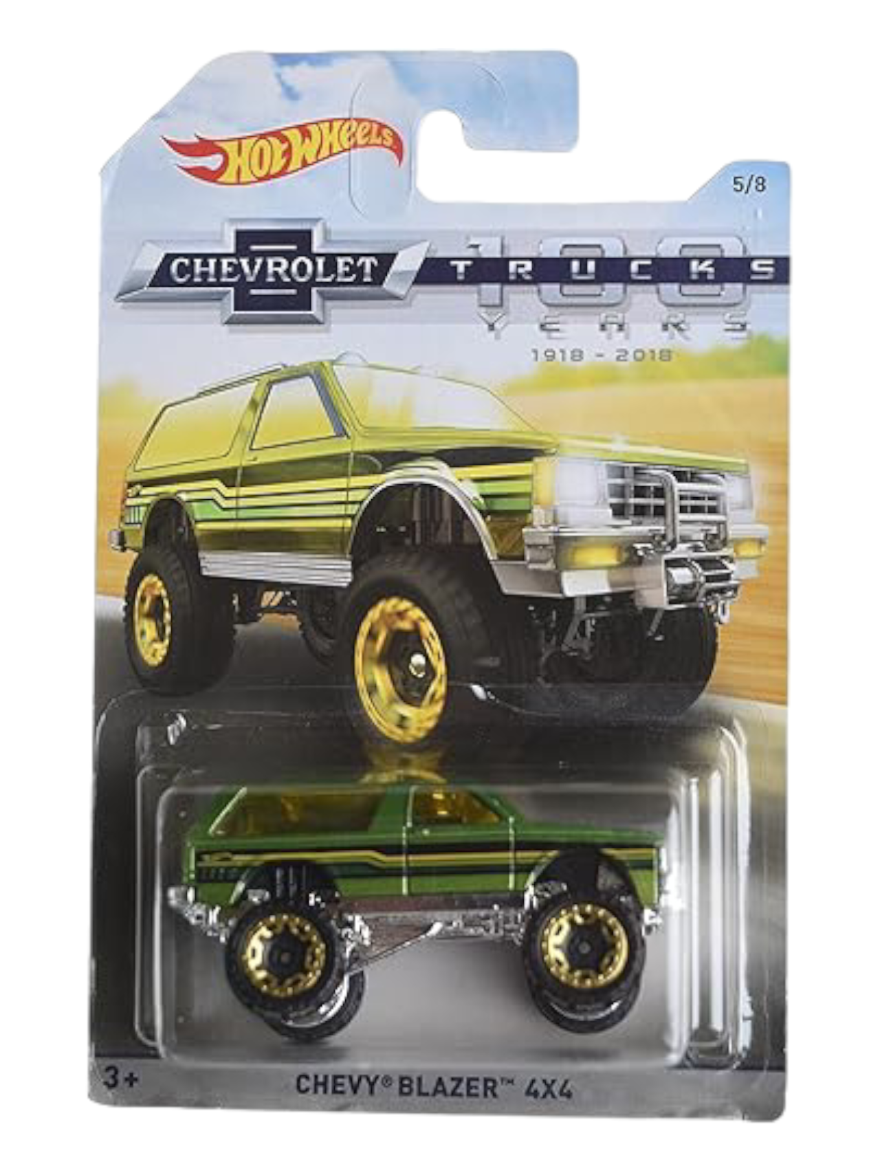 Hotwheels Chevy Blazer 4x4 Truck 100 Years 1918-2018 Imported Mainline 1:64 Scale FKD10-K510