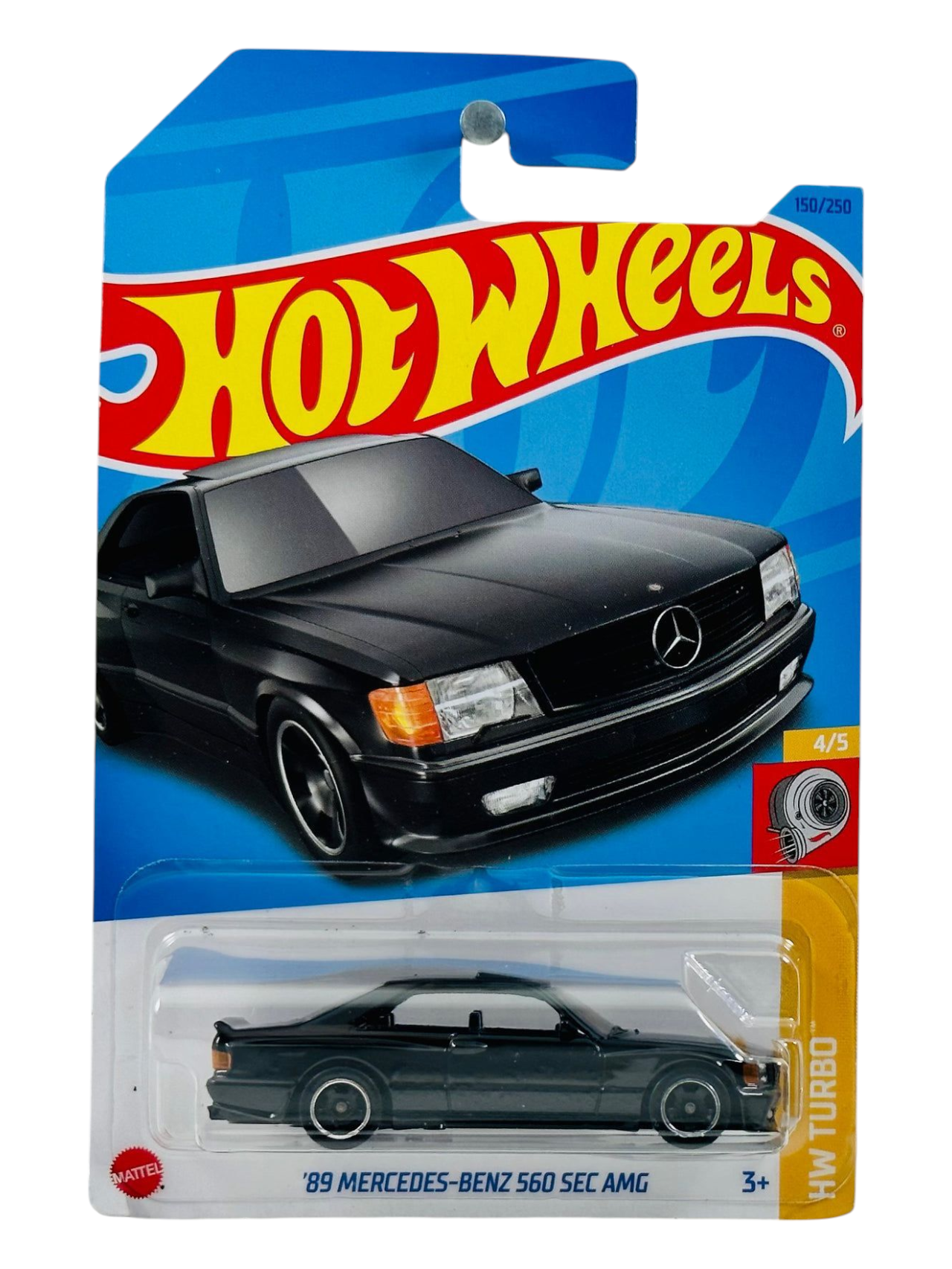 HotWheels 89 Mercedes-Benz 560 Sec AMG Imported Mainline 1:64 Scale (Blister Damaged)