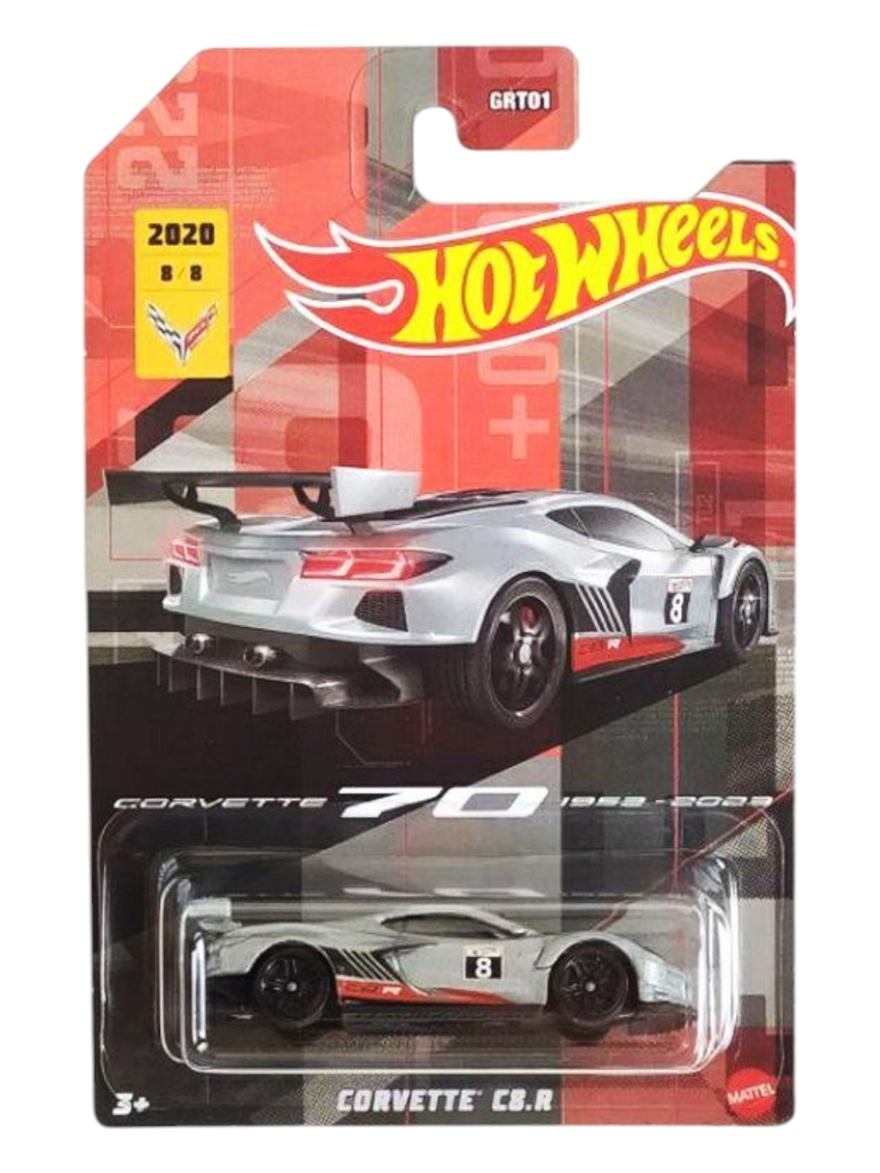 HotWheels Corvette C8.R 70 Years Anniversary Imported Mainline Card Card 1:64 Scale