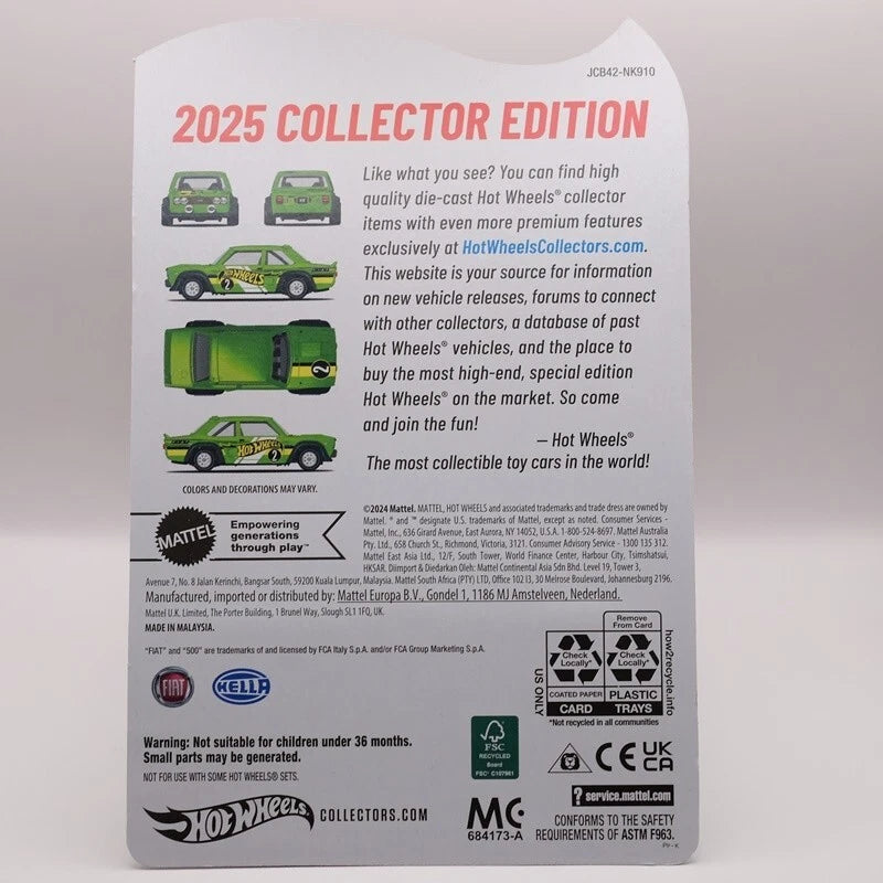HotWheels 2025 Collector RLC Edition "Fiat 131 Abarth" Imported premium 1:64 Scale (With Protector)
