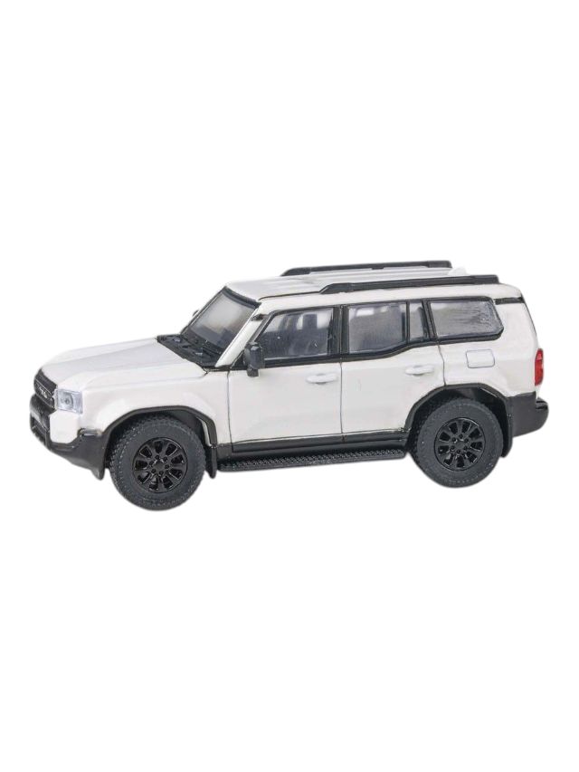 Para64 2024 Land Cruiser 250 Prado White Ice Cap 1:64 Scale Diecast