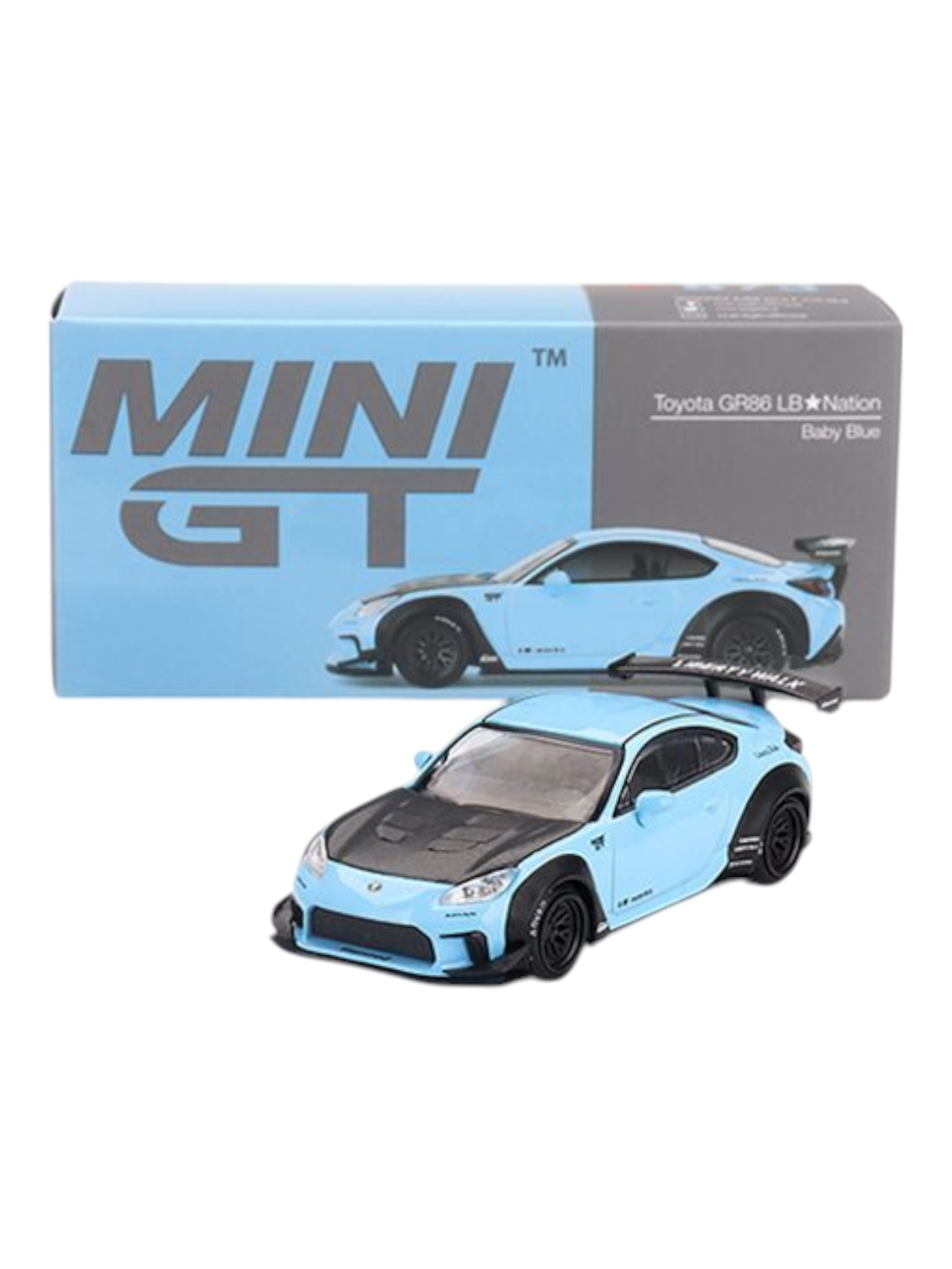Mini GT Toyota GR86 LB Nation (Baby Blue) 1:64 Scale