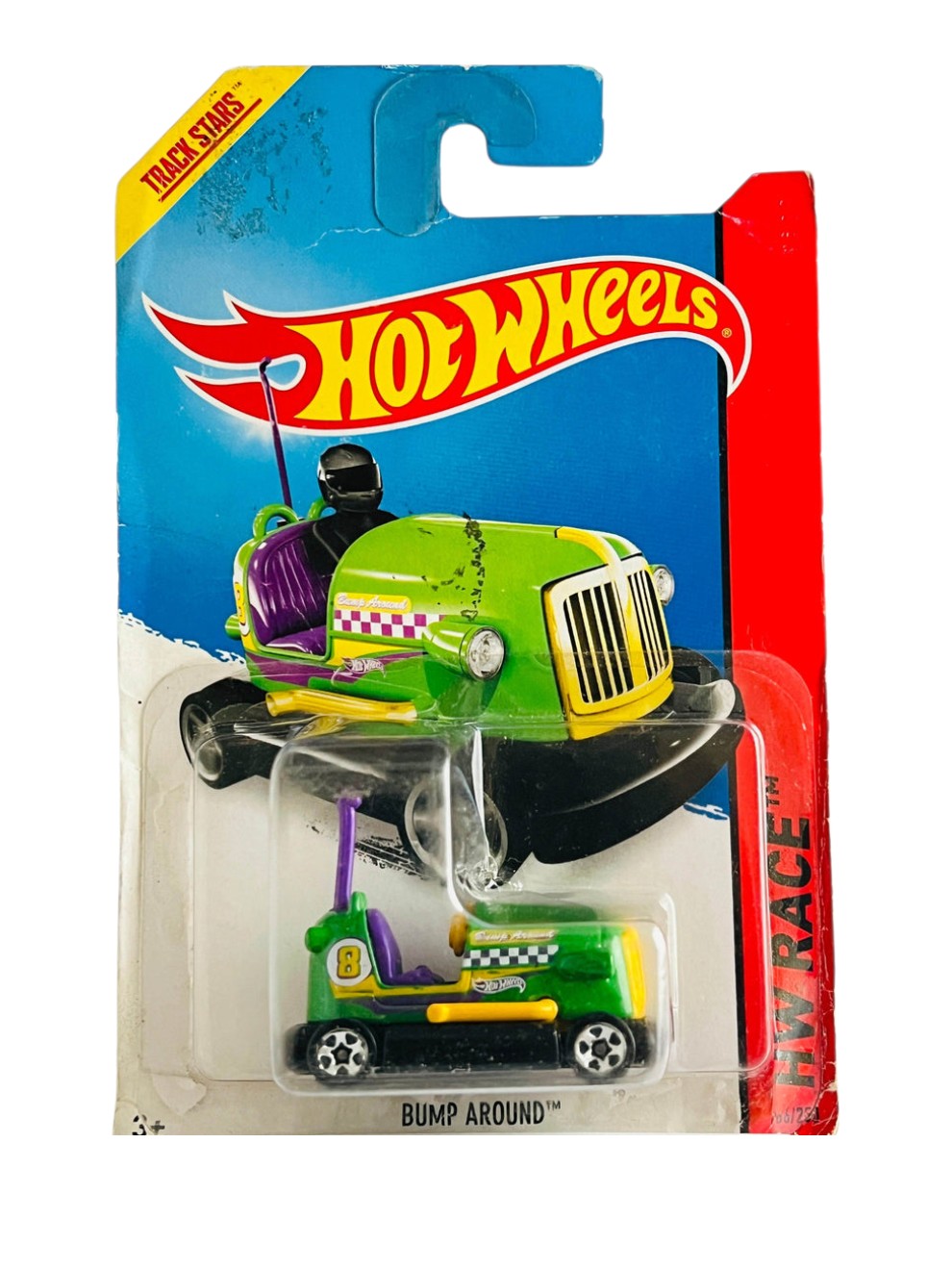 HotWheels 'Bump Around Imported Mainline 1:64 Scale ( Card is damege Car Mint Condition ) Diecast Model