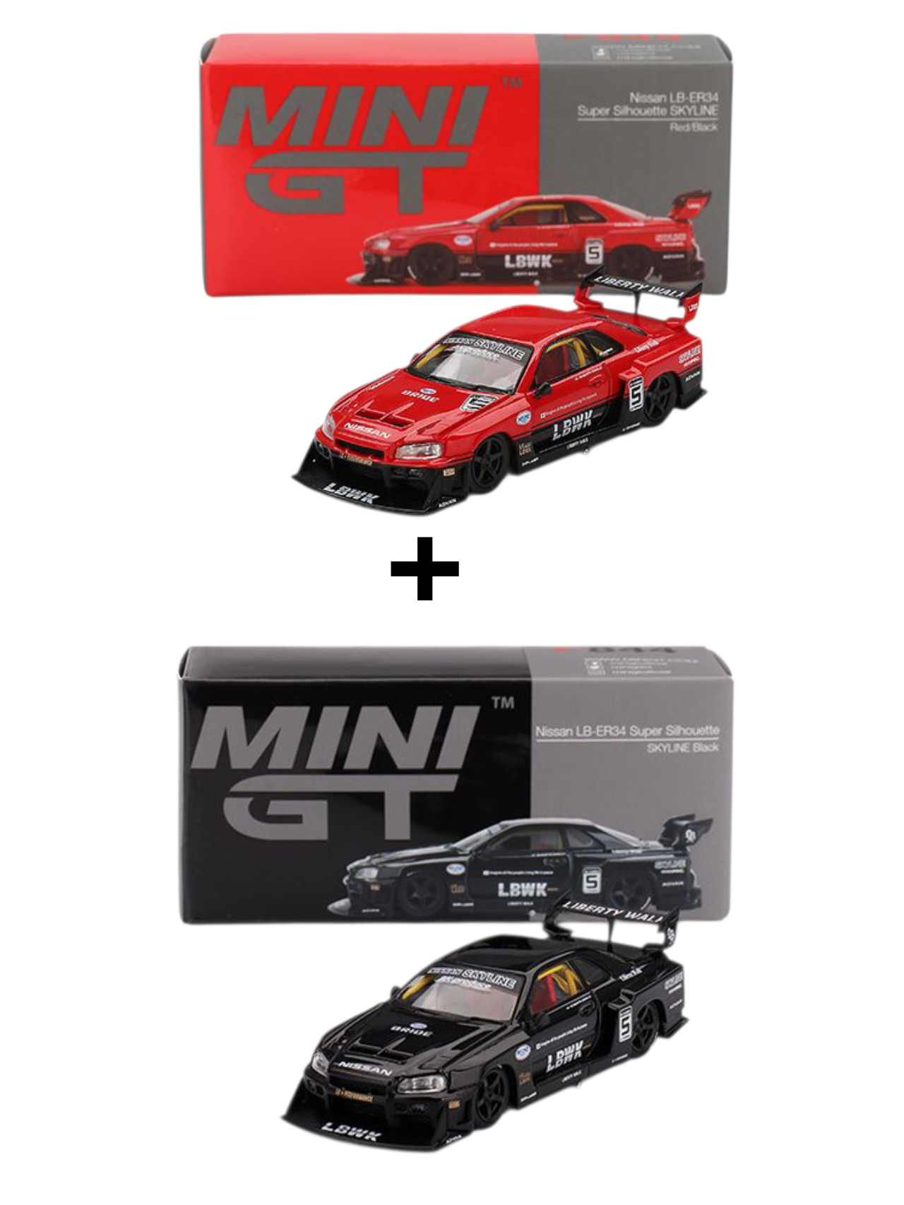 MINI GT LBWK ブラジル限定 LB-ER34 2台セット MINI GT Nissan LB er-34 ブラジルリミテッド 2台セット MINI GT LBWK