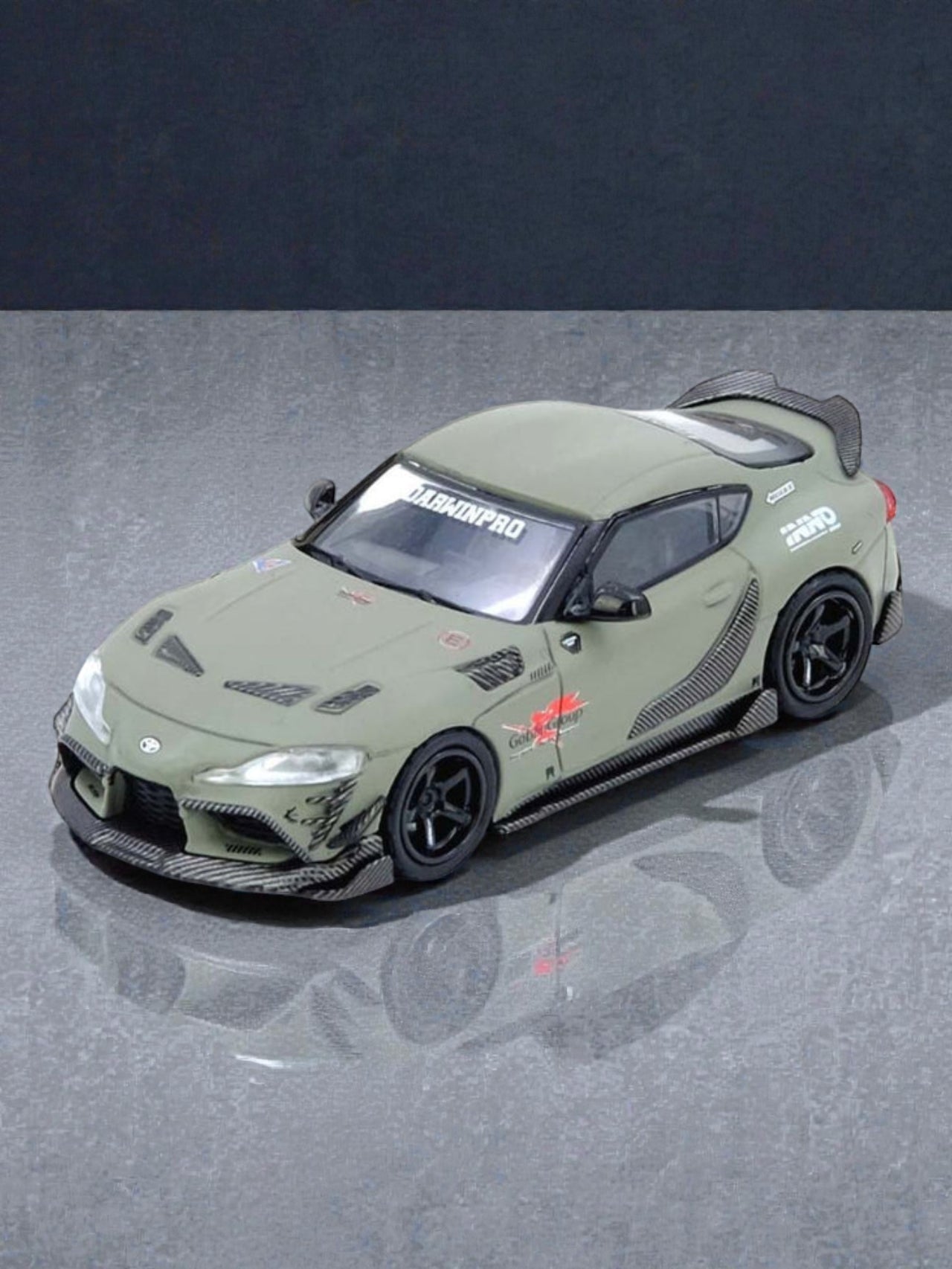 INNO64 Toyota Supra A90 DARWIN PRO MATT GREEN 1:64 Scale Mattel Diecast IN64-A90DP-MATGR