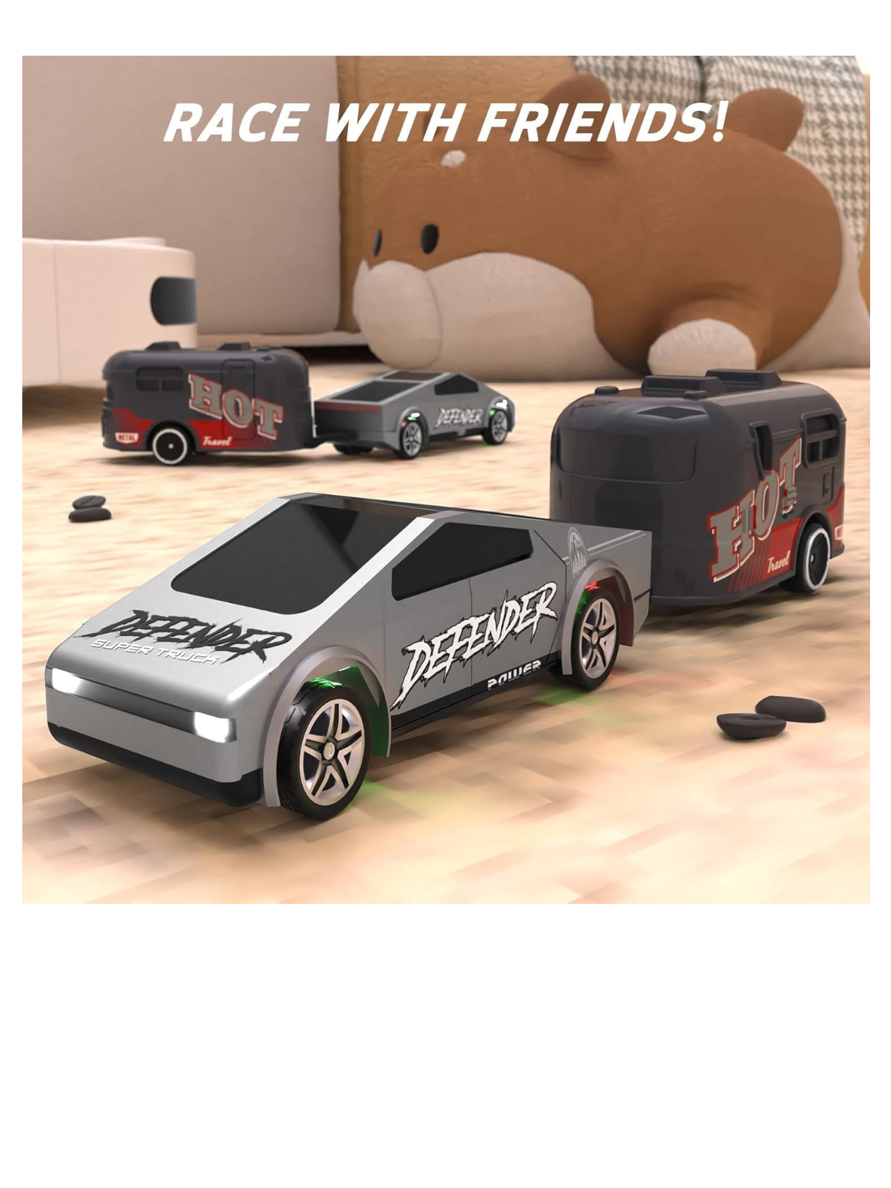 Mini Remote Control Cybertruck Pickup Off-Road Vehicle Speed-Regulating Alloy Model Car 1:64 Scale