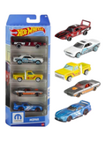HotWheels Mopar Pack of 5 (Includes 2008 Dodge Challenger SRT 8,1970 Dodge Hemi Challenger, Dodge Viper GTS-R,1978 Dodge LI'L Red Express Truck,1969 Dodge Charger Daytona)