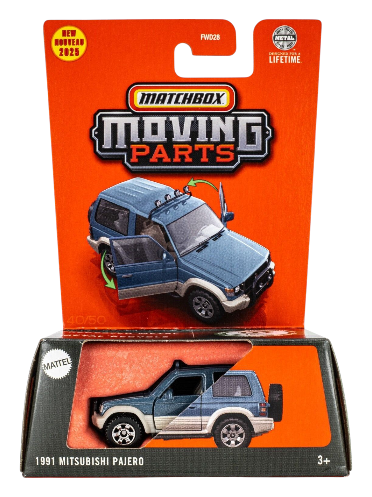 Matchbox Moving Parts 1991 Mitsubishi Pajero Imported Mainline 1:64 Scale