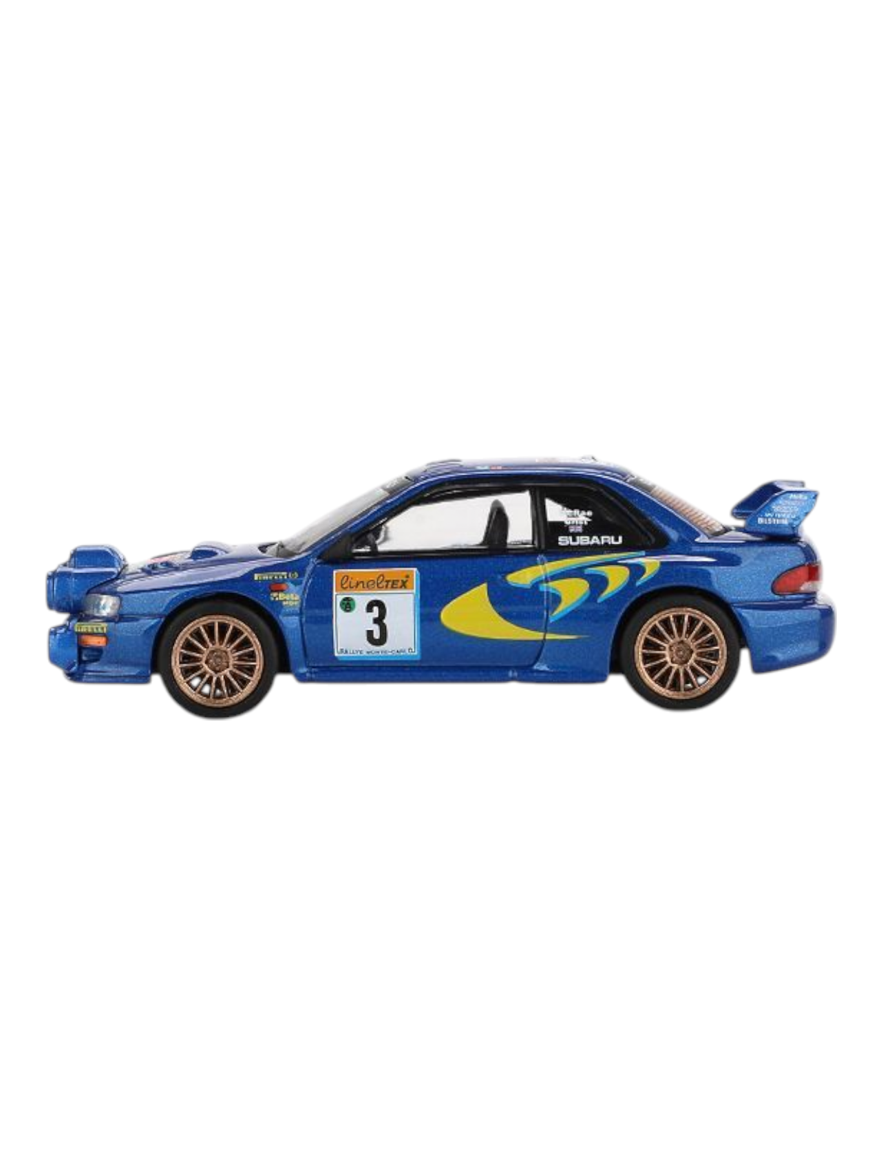 Mini GT Subaru Impreza WRC98 #3 (1998 Rally Monte-Carlo 3rd Place) Code-975 1:64 Scale