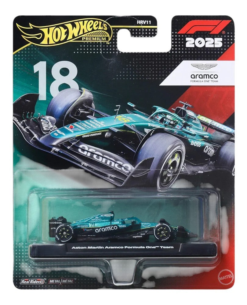Hotwheels formula 1 (f1) 2025 Aston Martin Aramco formula one team code no 18 imported premium 1:64 Scale