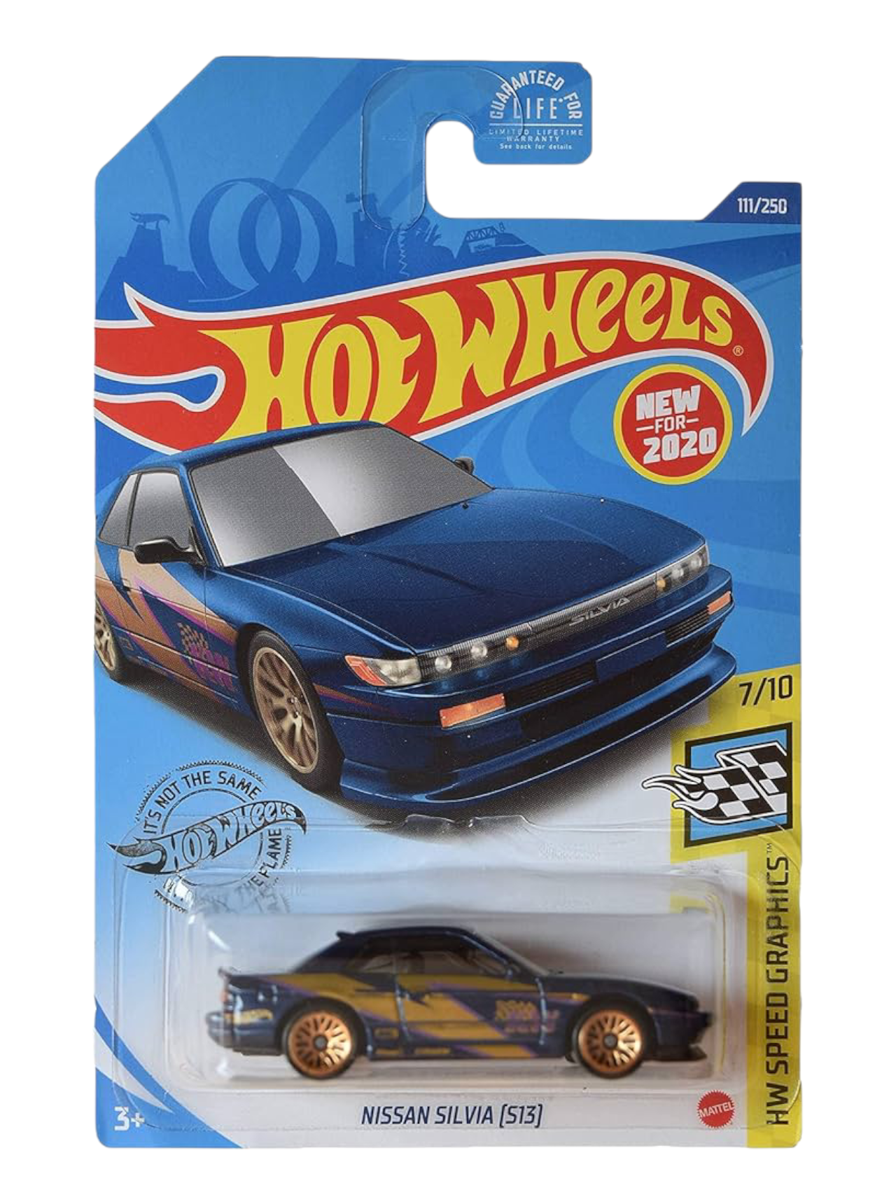 Hotwheels Nissan Silvia (S13) Imported Mainline 1:64 Scale GHF03-D7C6 (card damaged)