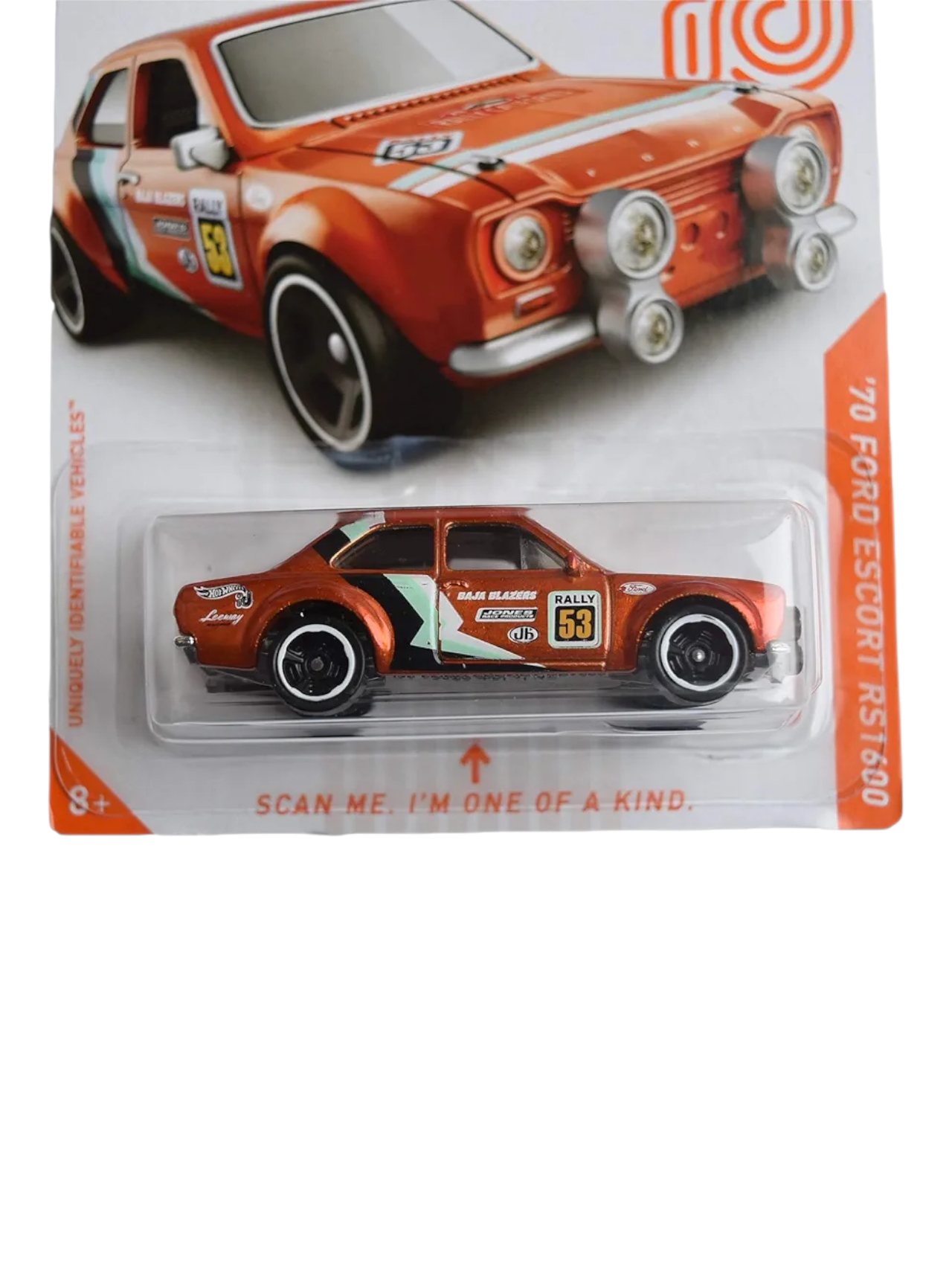 Hotwheels id 70 Ford Escort rs1600 Imported Mainline 1:64 Scale GJP05-D7C5