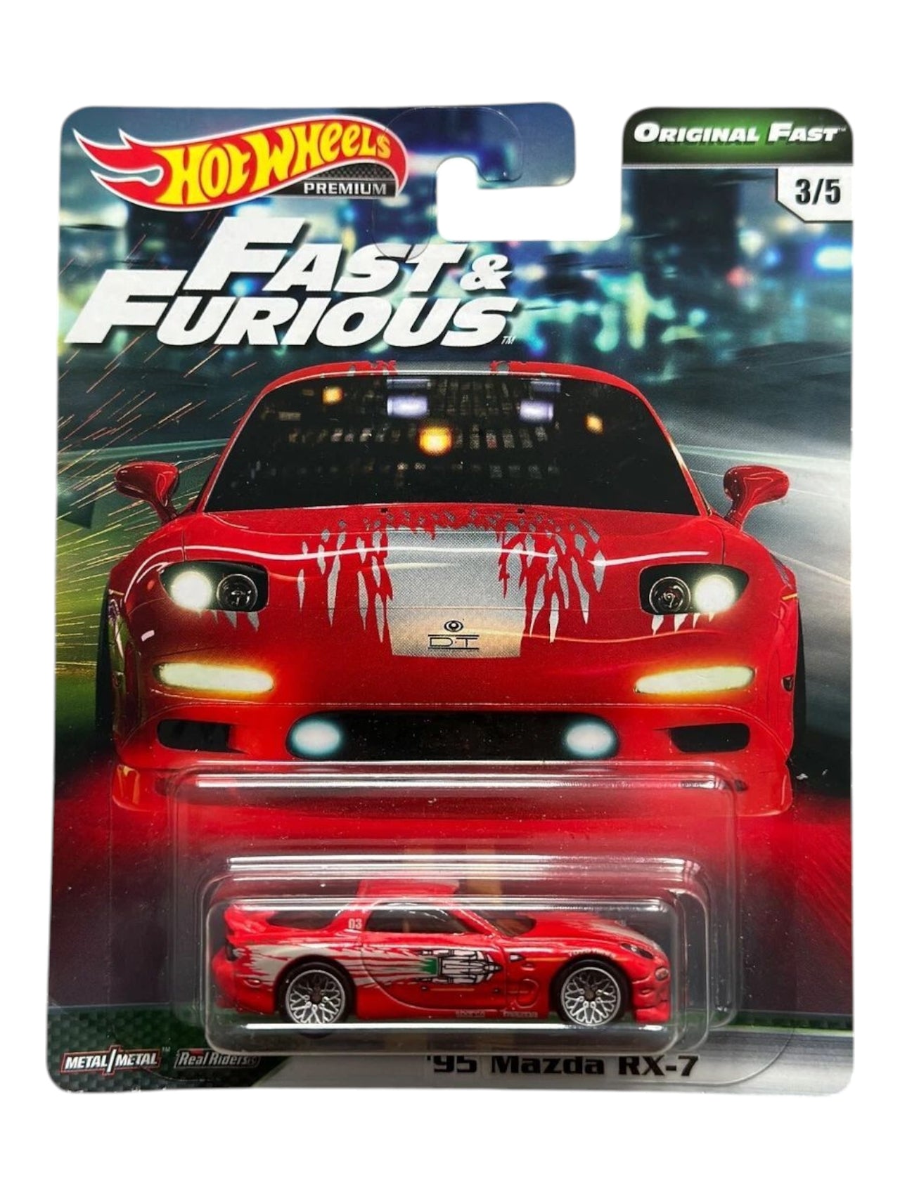 Hotwheels fast & furious '95 mazda rx-7 imported premium 1:64 Scale