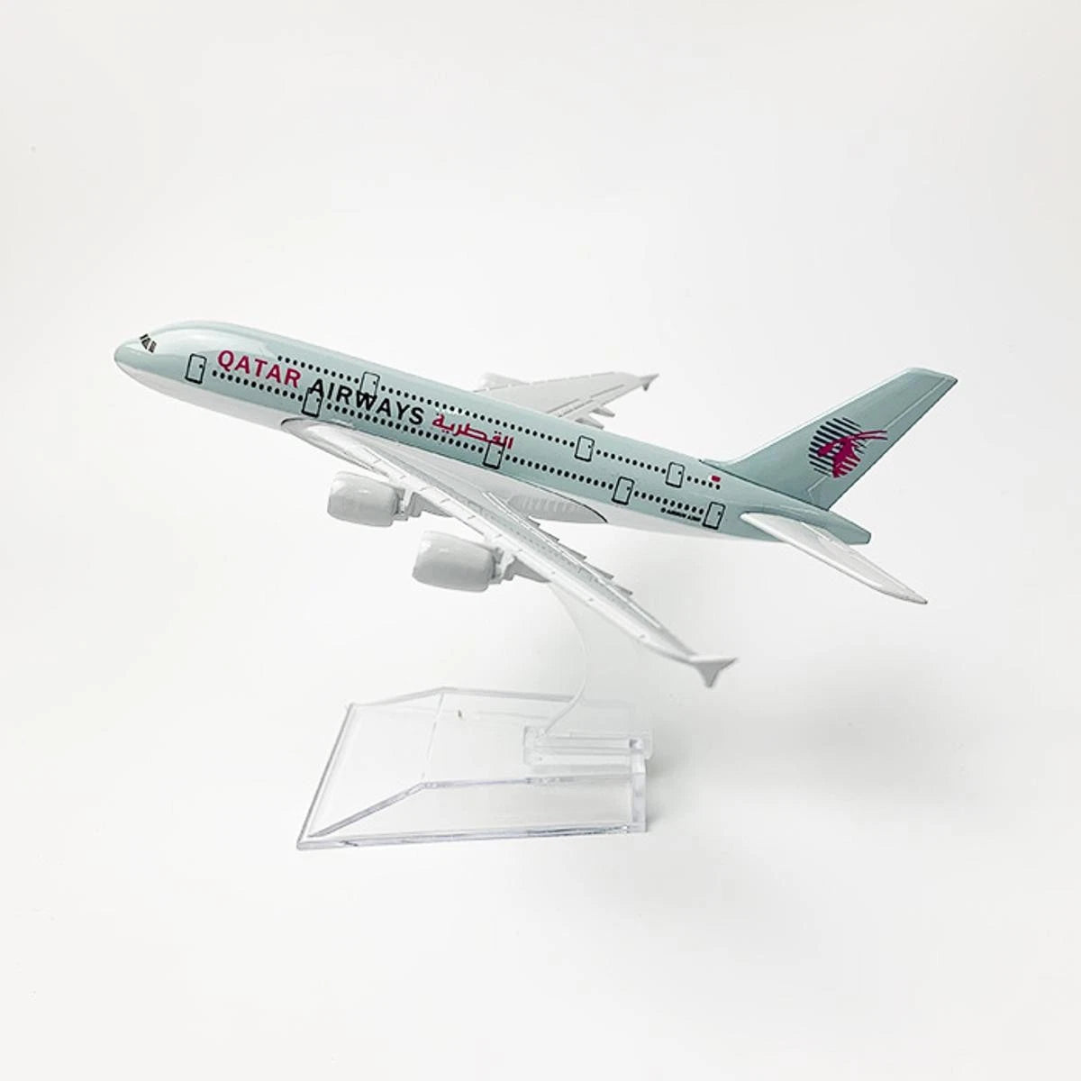 Aircraft Model Tang Dynasty Air Bus A380 Qatar Airways Plane Metal Airplane Model Plane Toy Plane Model 16cm (Code 107)