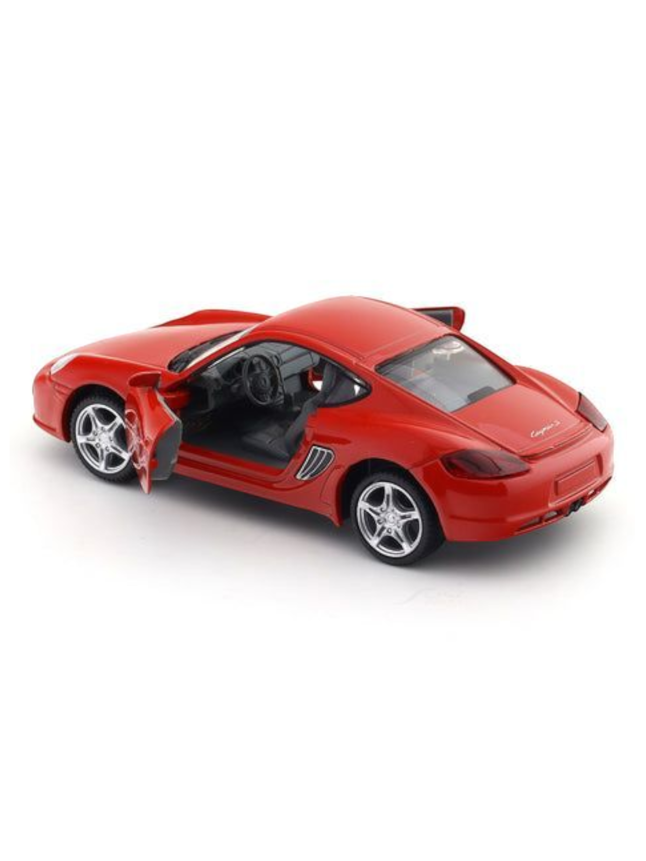 Porsche Cayman S Red 1:32 MSZ licensed pullback diecast Scale Model car