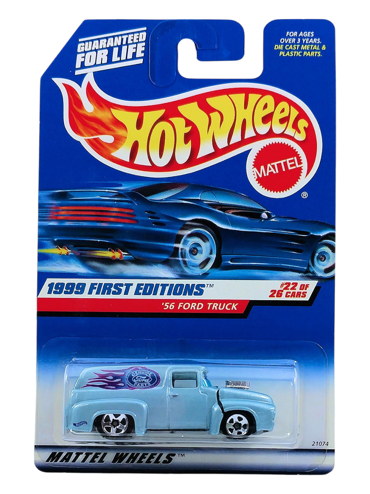 HotWheels 1990 First Editions 56 Ford Truck Imported Mainline 1:64 Scale (Blister Damaged)