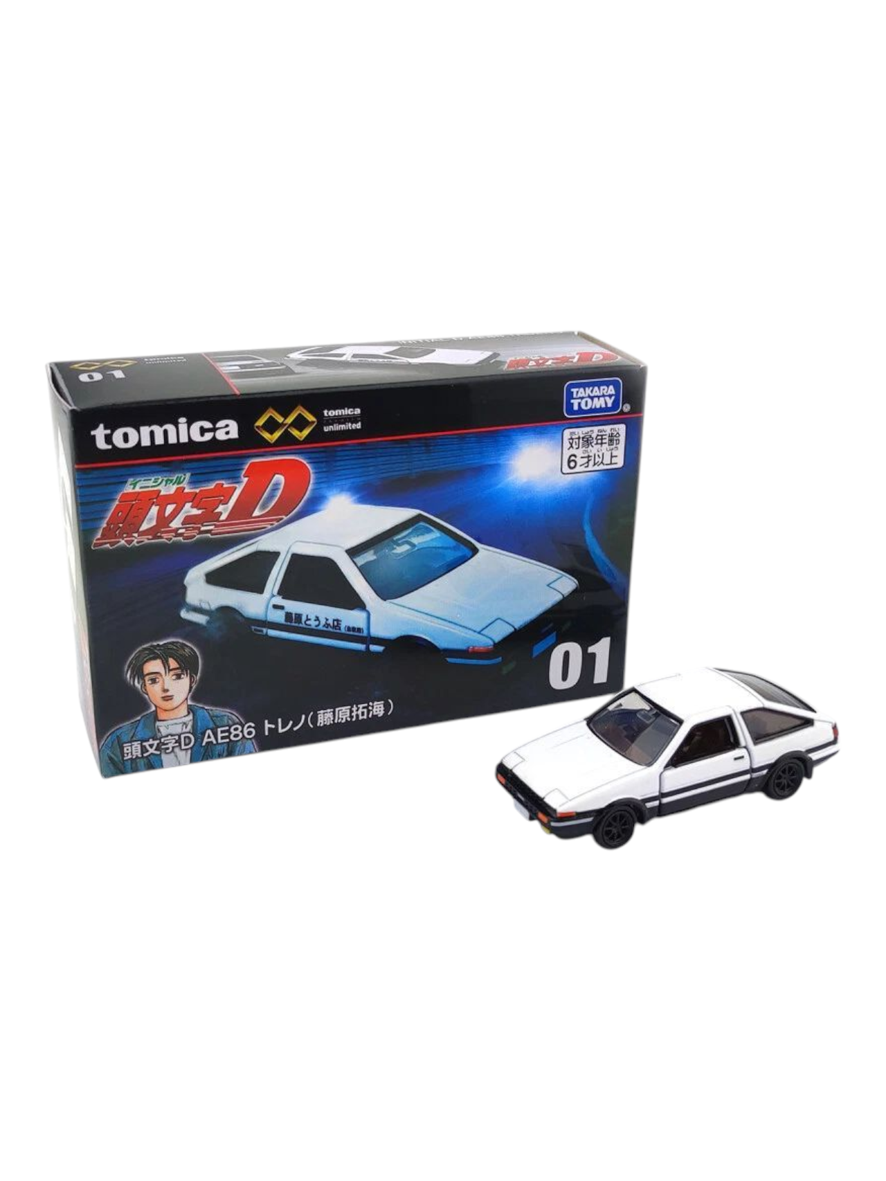 Tomica Premium Unlimited 01 Initial D AE86 Trueno Imported collection 1:64 Scale
