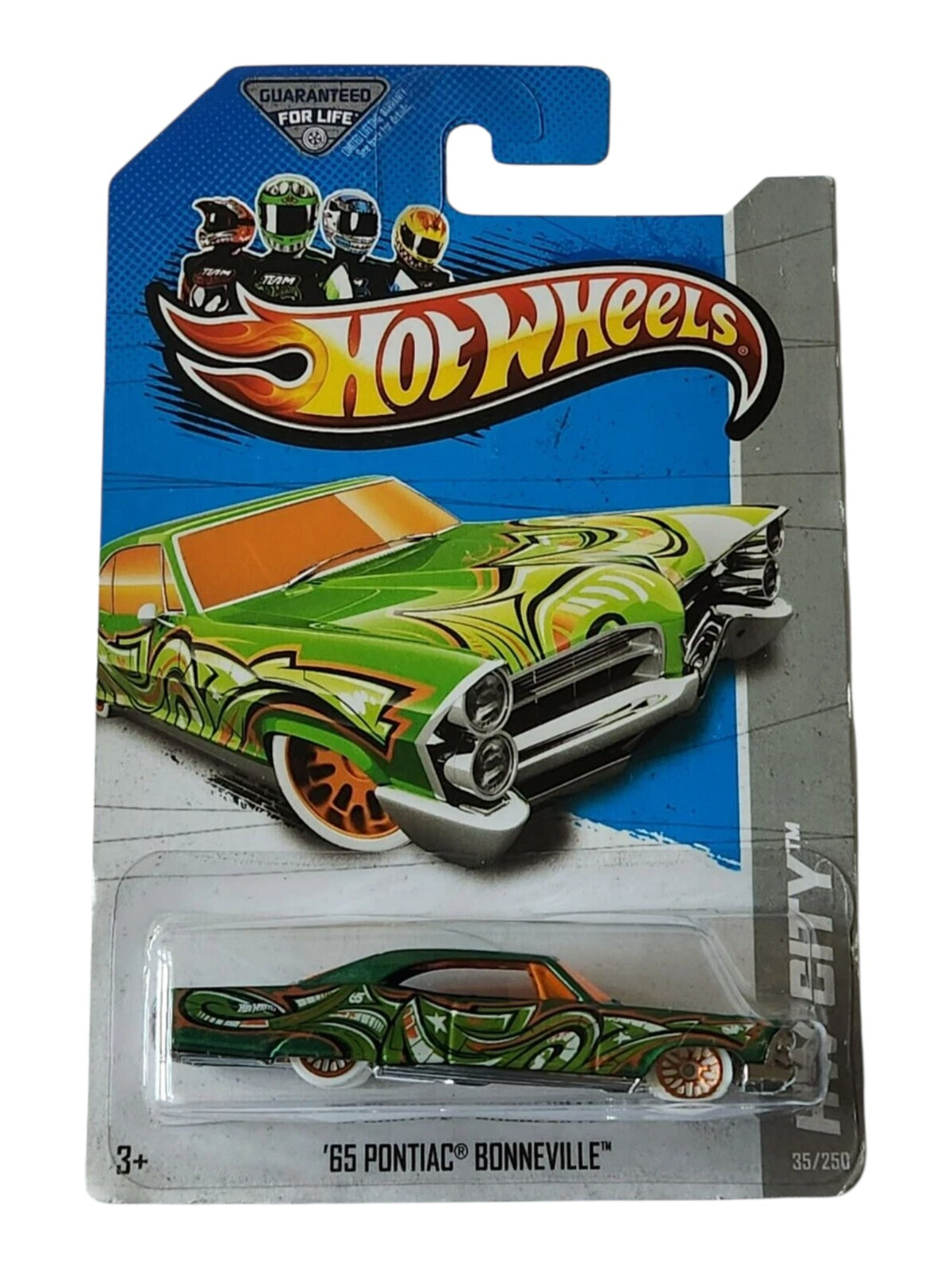 HotWheels '65 Pontiac Bonneville Imported Mainline 1:64 Scale ( card is damege Car Mint Condition) Diecast Model