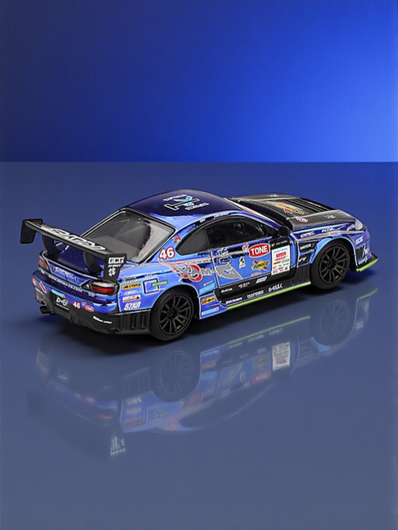 Mini GT Nissan Silvia (S15) D-Max #46 D-Max Racing 2023 D1 Grand Prix (Code-857) 1:64 Scale
