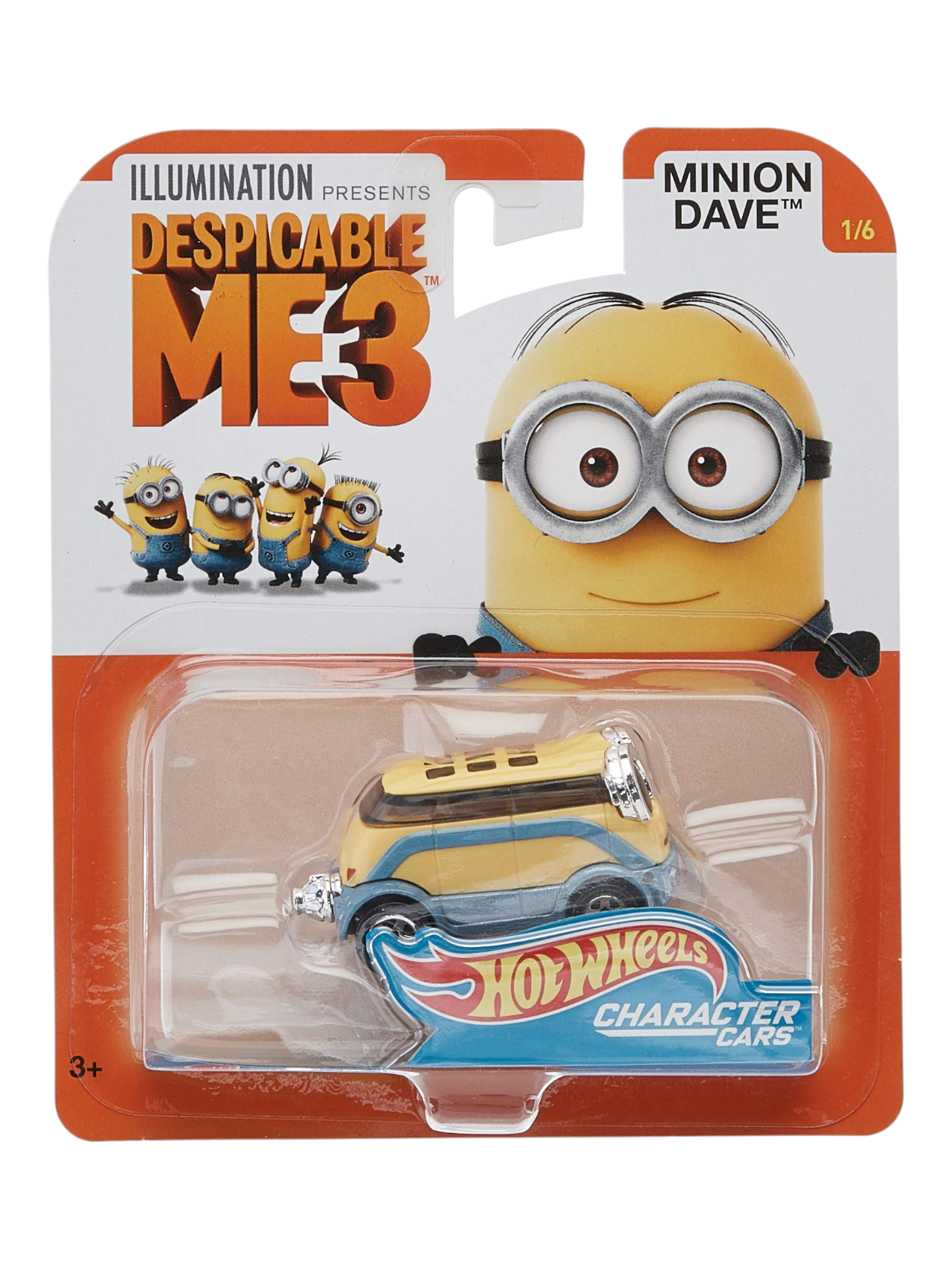 Hotwheel Character Minion Dave Imported Premium 1:64 Scale DXT17-0910
