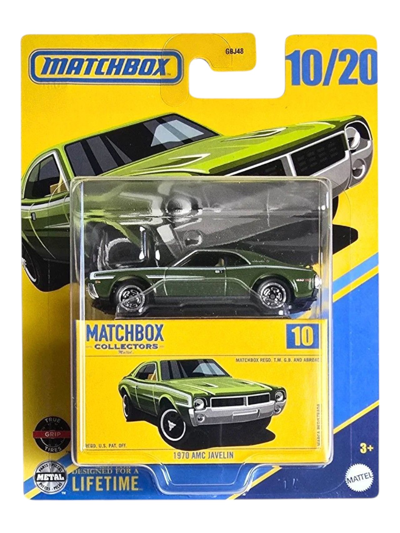Matchbox Collectors Series 1970 AMC Javelin 10/20 Imported Mainline 1:64 Scale