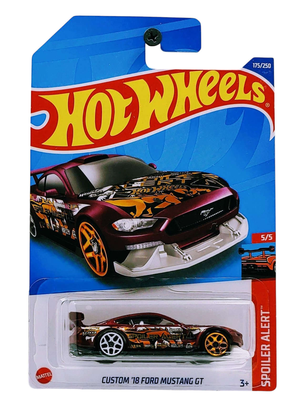 HotWheels Custom 18 Ford Mustang GT Imported Mainline 1:64 Scale