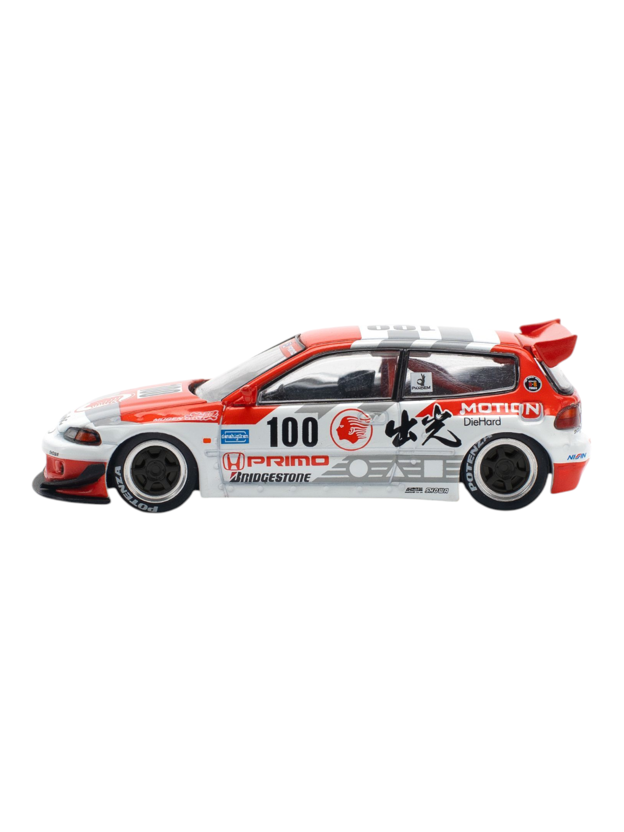 Pop Race Pandem Civic EG6 v15 Idemitsu Motion Infinite PR640212 1:64 Scale