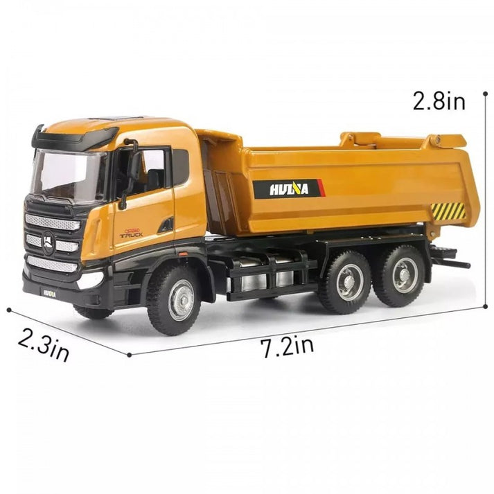 HUINA 1718 Professional Dump Truck Engineering Vehicle Model 1:50 Scale Die-cast Simulation
