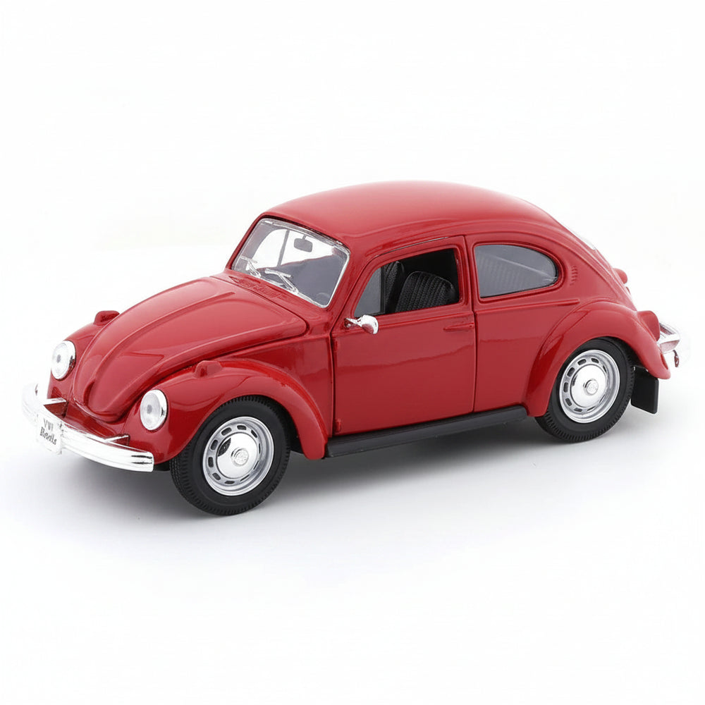 Maisto Volkswagen Beetle Red Imported 1:24 Scale Diecast Model Car With Acrylic Display Box