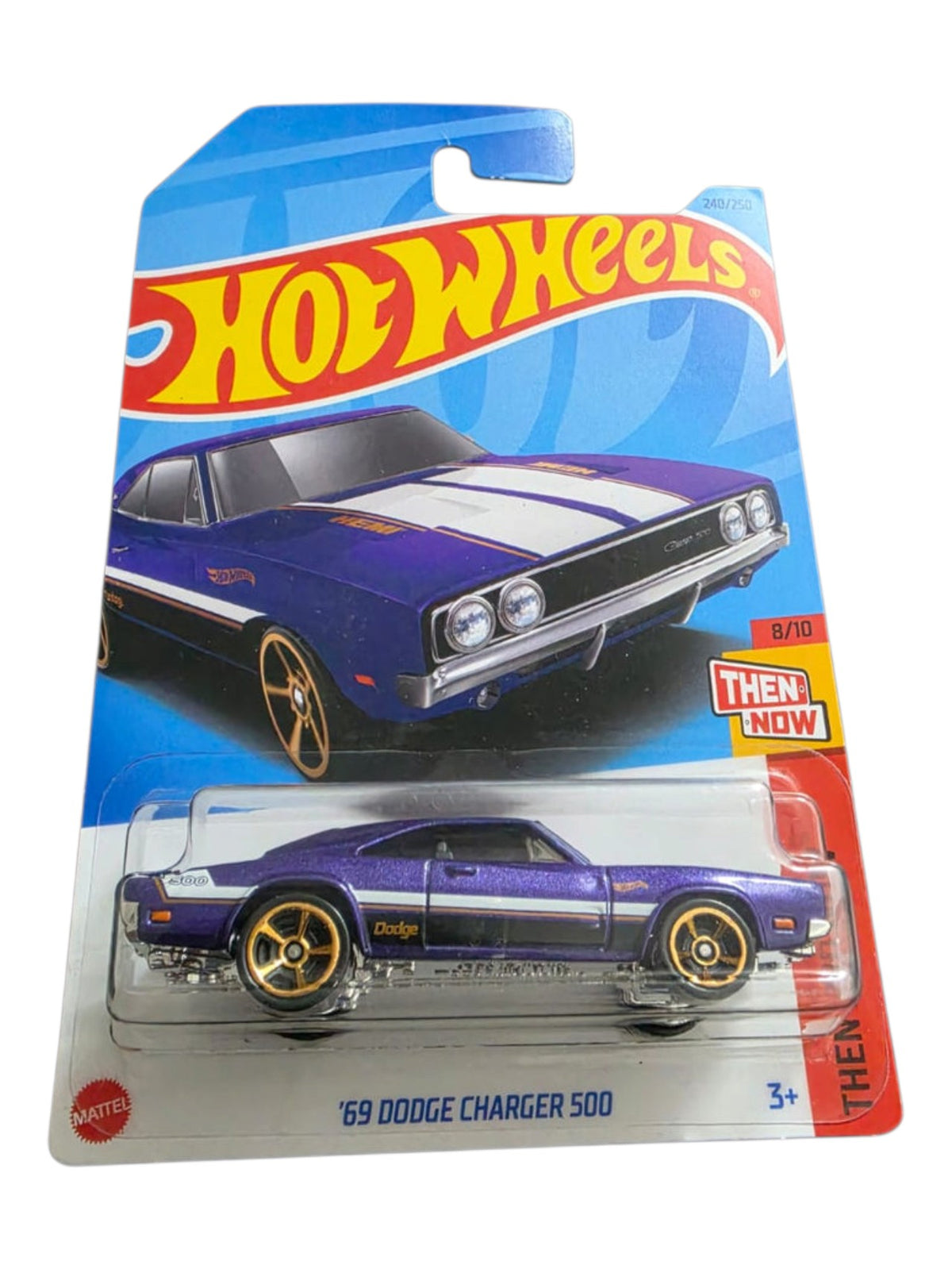 HotWheels 69 Dodge Charger 500 Imported Mainline 1:64 Scale ( Card Damege Car Mint Condition ) Diecast Model