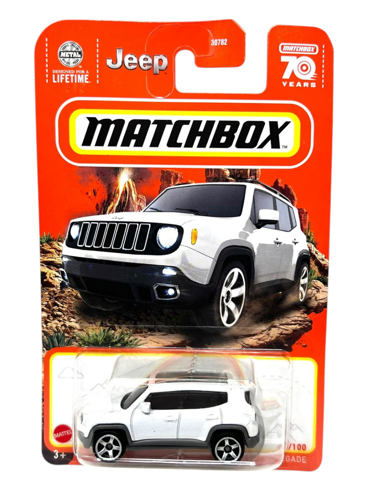 Matchbox Pre-Owned 70 Years Anniversary 19 Jeep Renegade Mainline 1:64 Scale