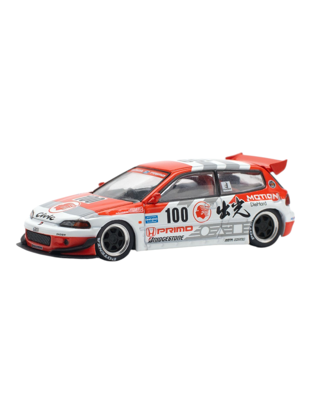 Pop Race Pandem Civic EG6 v15 Idemitsu Motion Infinite PR640212 1:64 Scale