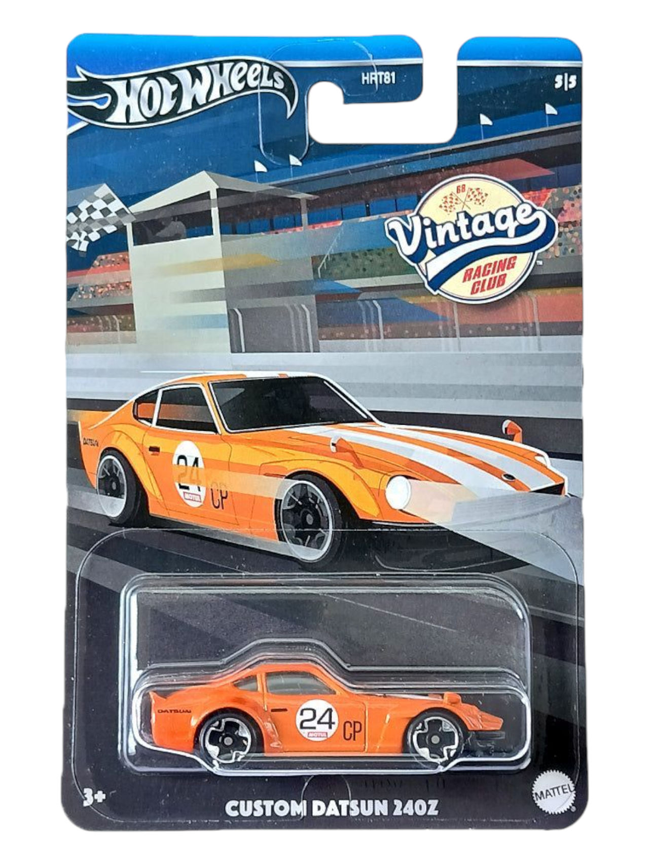 HotWheels Vintage Racing Club Custom Datsun 240Z Imported Mainline Card Art 1:64 Scale