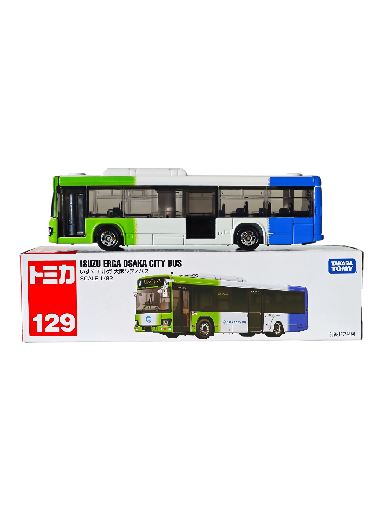 Tomica Isuzu Erga Osaka City Bus 129 Imported Mainline 1:82 Scale