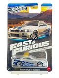 HotWheels Silver Series Fast and Furious Brian O'Conner Nissan Skyline GT-R (BNR34) Imported Mainline Card Art 1:64 Scale