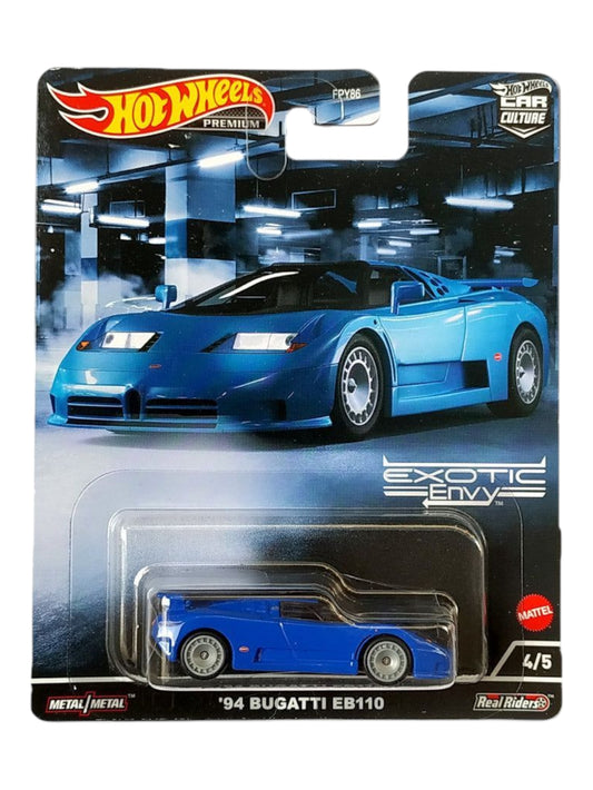 Hotwheels exotic Envy '94 Bugatti eb110 imported premium 1:64 Scale