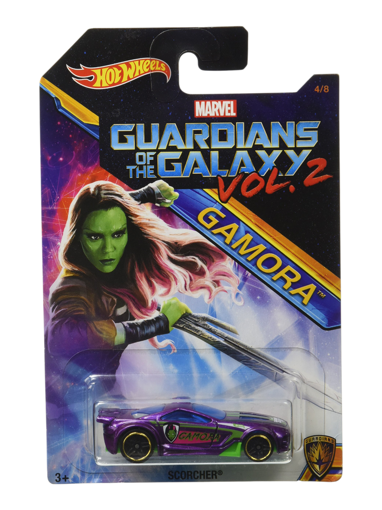Hotwheels Guardians of the Galaxy Vol. 2 Gamora Scorcher Imported Card Art 1:64 Scale