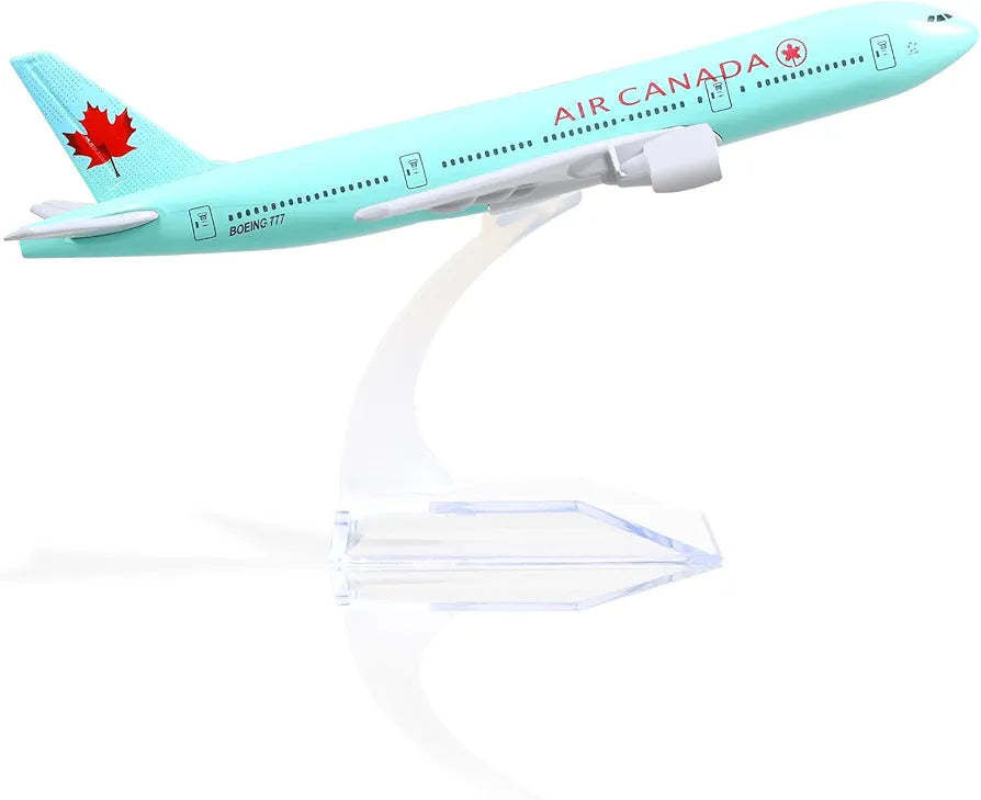 Aircraft Model Boeing 777 Air Canada Diecast Metal Airplane Model with Stand Airlines Model Plane Alloy Display Collectible Model 16cm (Code 135)