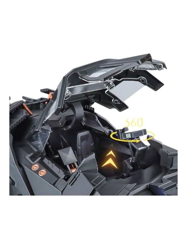 Qy Toys Alloy Car Model DC The Dark Knight Trilogy Batman Tumbler 1/18 Batmobile with light,sound and mist