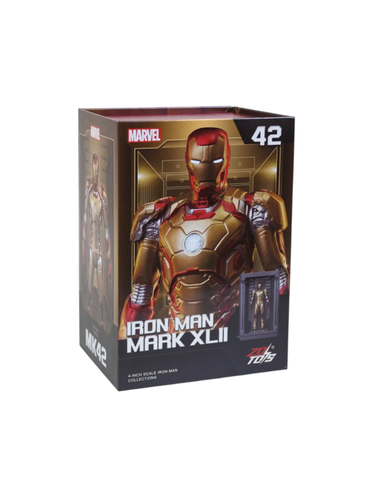 Action figure Marvel Iron Man Mark Xlii ZD TOY 4-Inch Scale Collections Action Figure Imported MK42